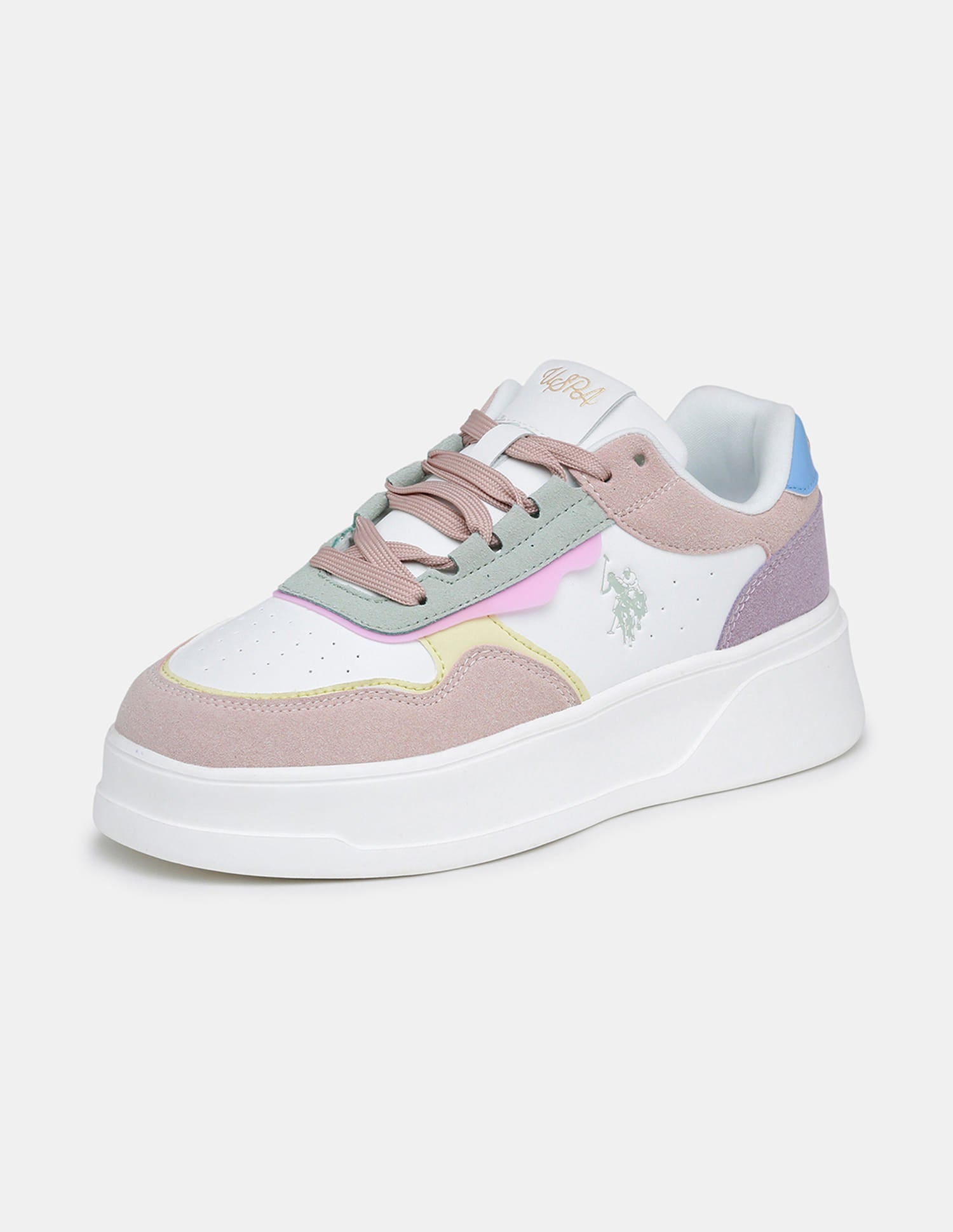 Women Aluna Colourblocked Lace Ups Sneakers Multi3 - U.S. Polo Assn. India | Large