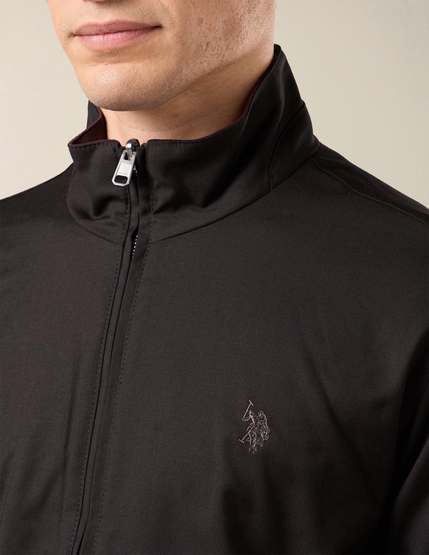 Solid Regular Fit Reversible Jacket Choco - U.S. Polo Assn. India | Large