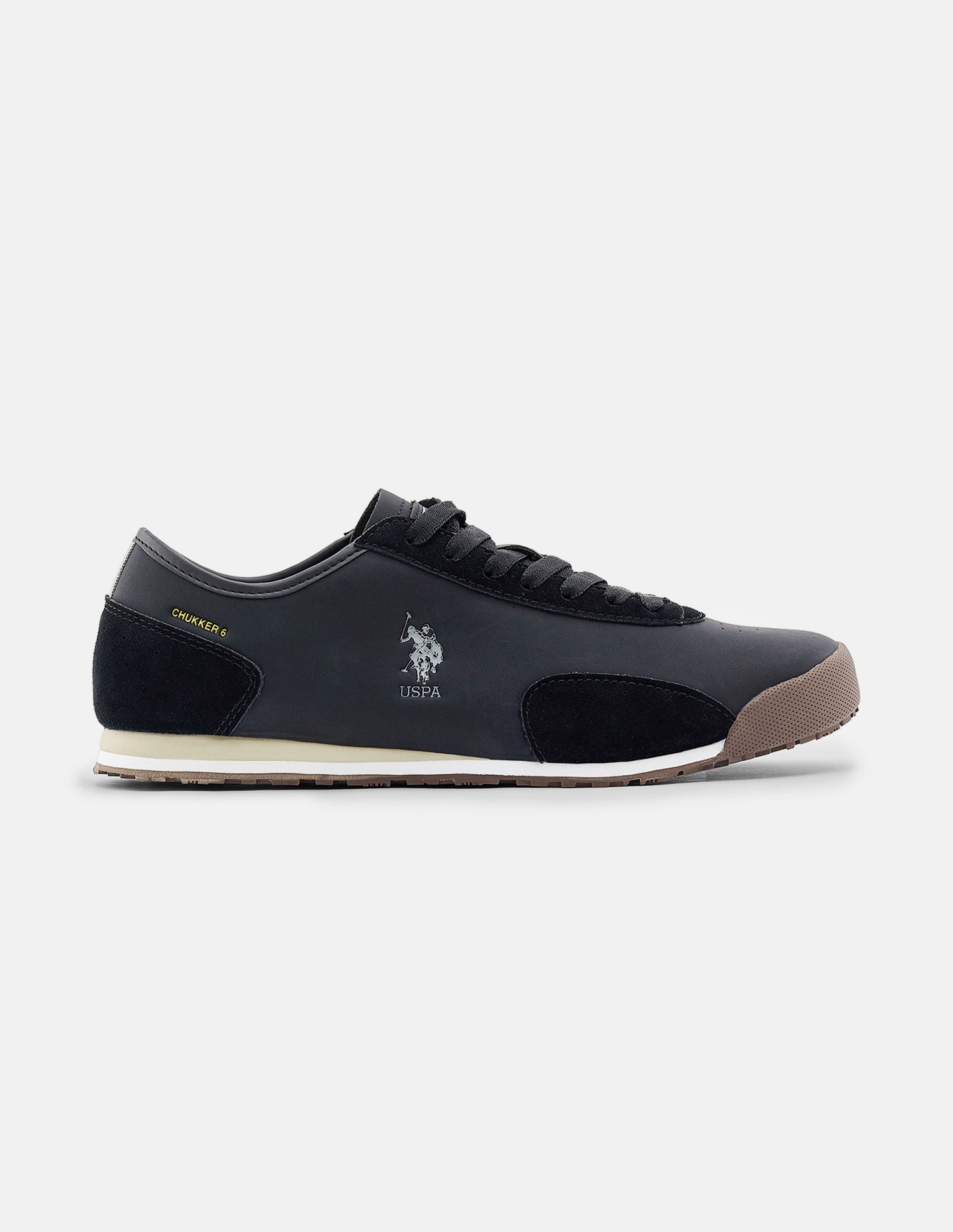 Round Toe Chukker 6 Suede Sneakers Black - U.S. Polo Assn. India | Large