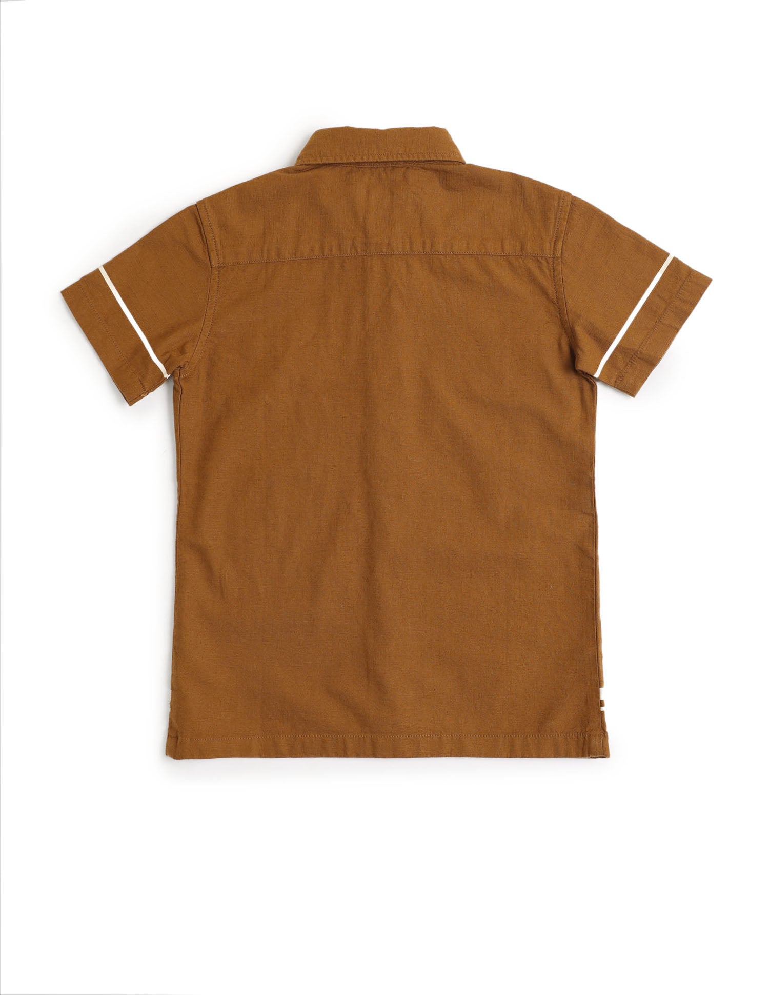 Boys Vertical Striped Boxy Fit Shirt Brown - U.S. POLO ASSN. | Large