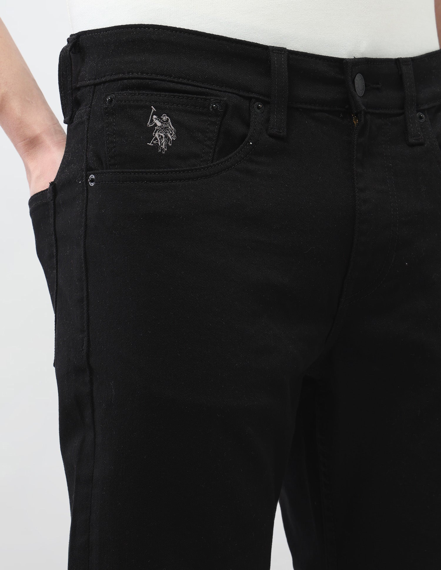 Cole Comfort Cropped Fit Jeans Black - U.S. Polo Assn. India | Large