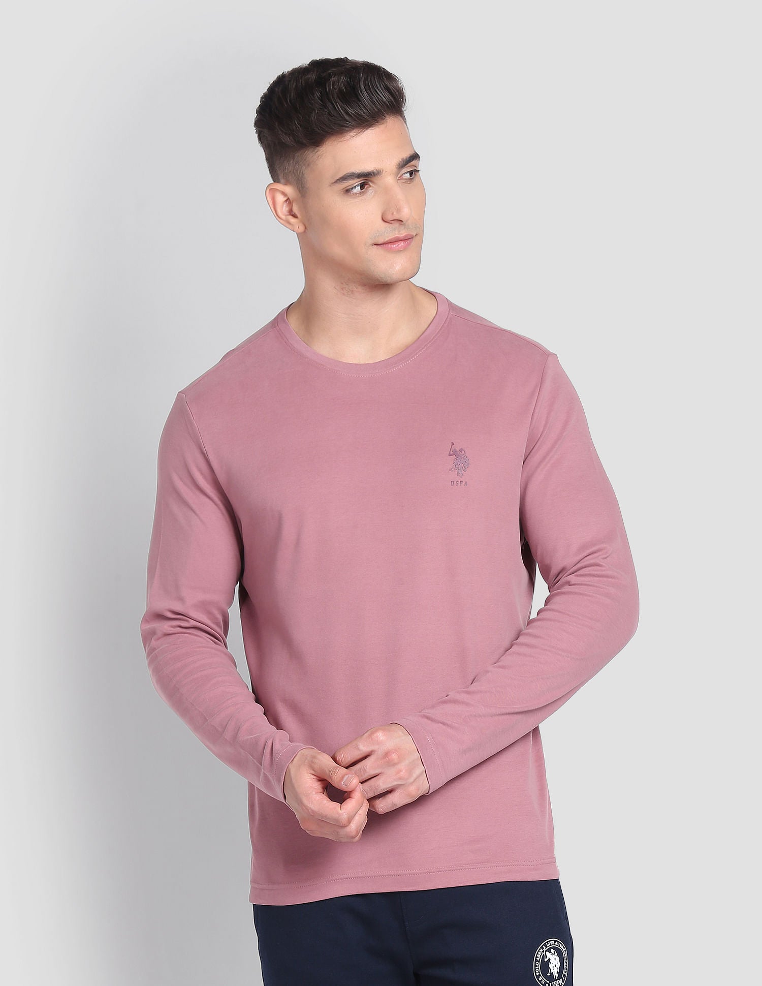 Long Sleeve LE006 Lounge T-Shirt - Pack Of 1 Pink - U.S. POLO ASSN. | Large