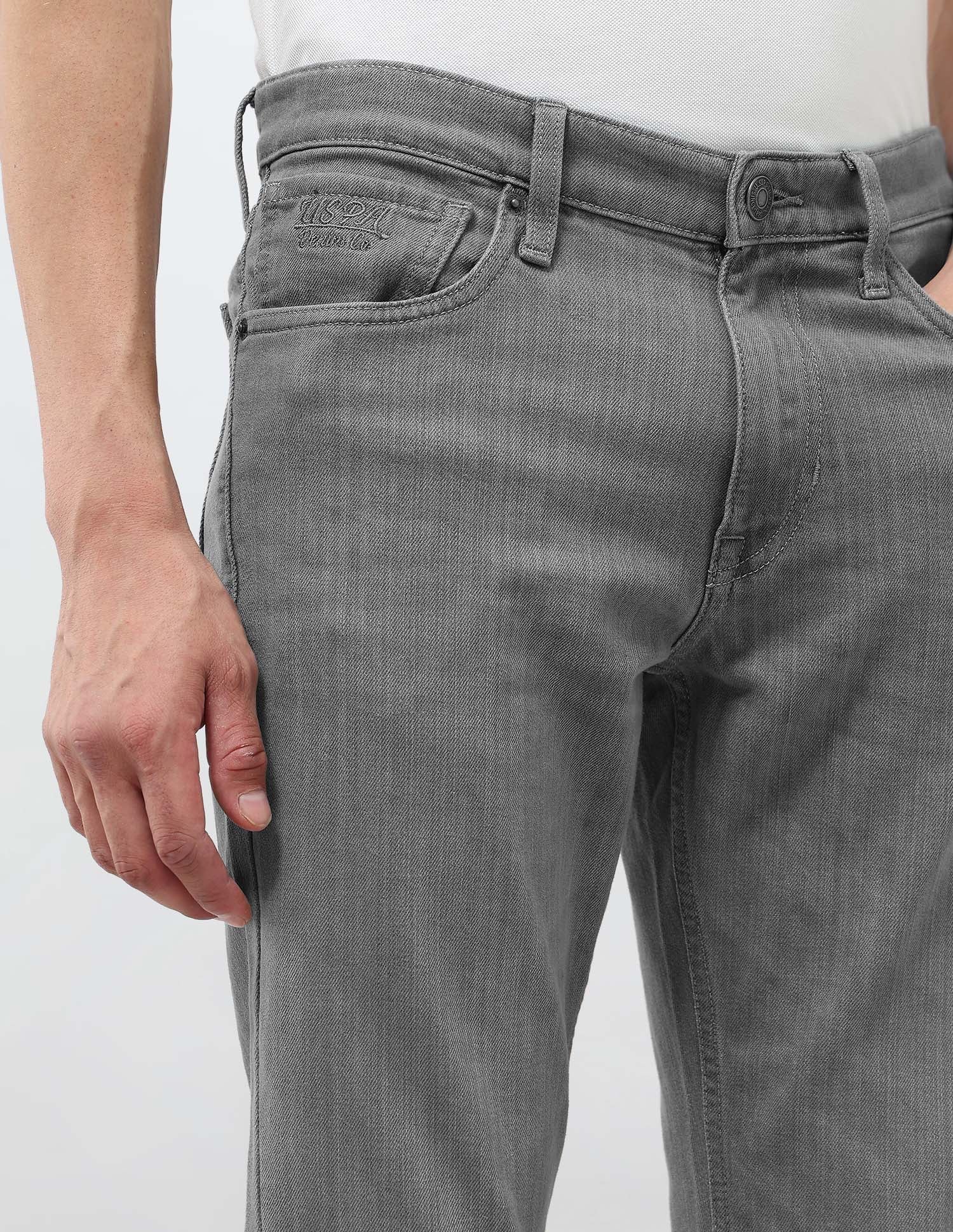 Brandon Slim Tapered Fit Mid Rise Jeans Grey - U.S. POLO ASSN. | Large
