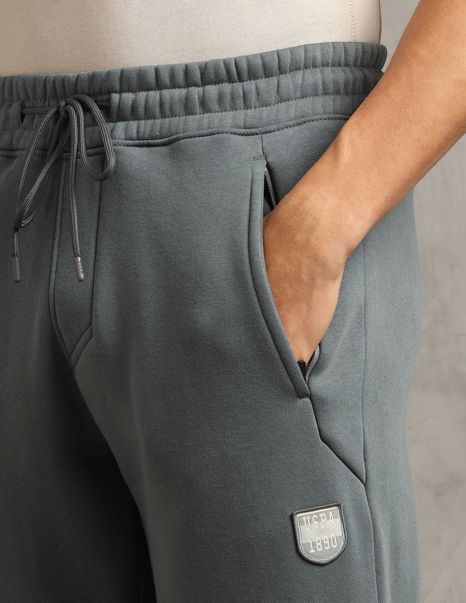 Comfort Fit  Cotton OJ008-PL  Lounge Joggers - Pack Of 1 Grey - U.S. Polo Assn. India | Large