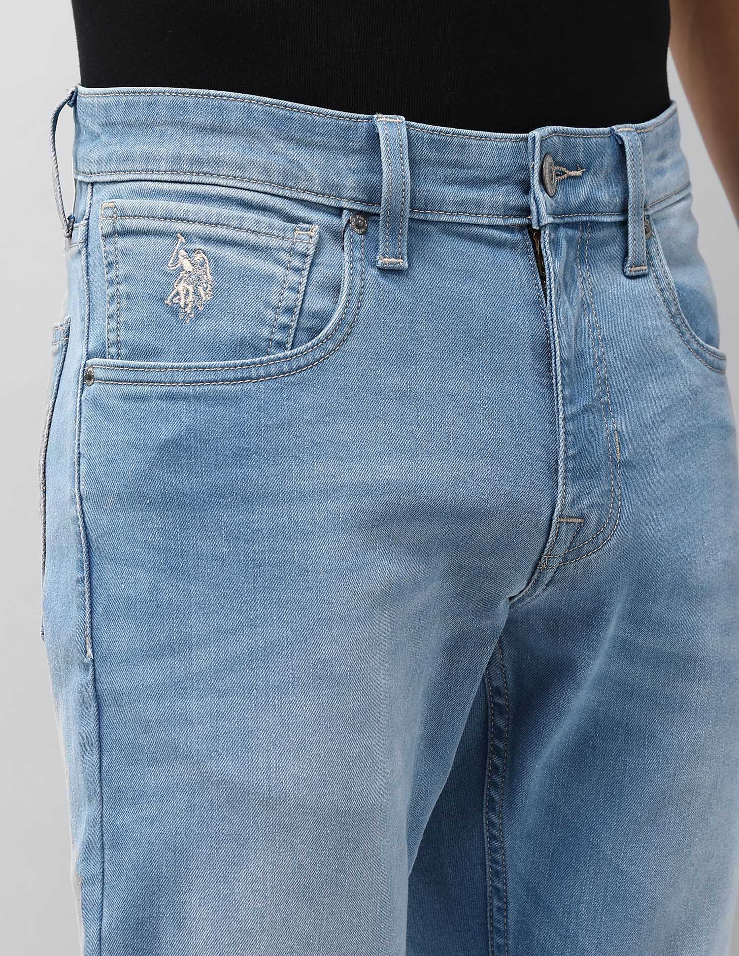 Brandon Slim Tapered Fit Blue Jeans Indigo - U.S. POLO ASSN. | Large