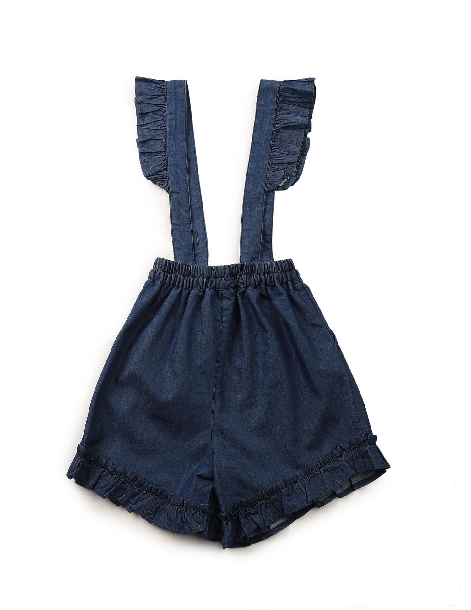 Girls Denim Dungaree Dress Indigo - U.S. POLO ASSN. | Large