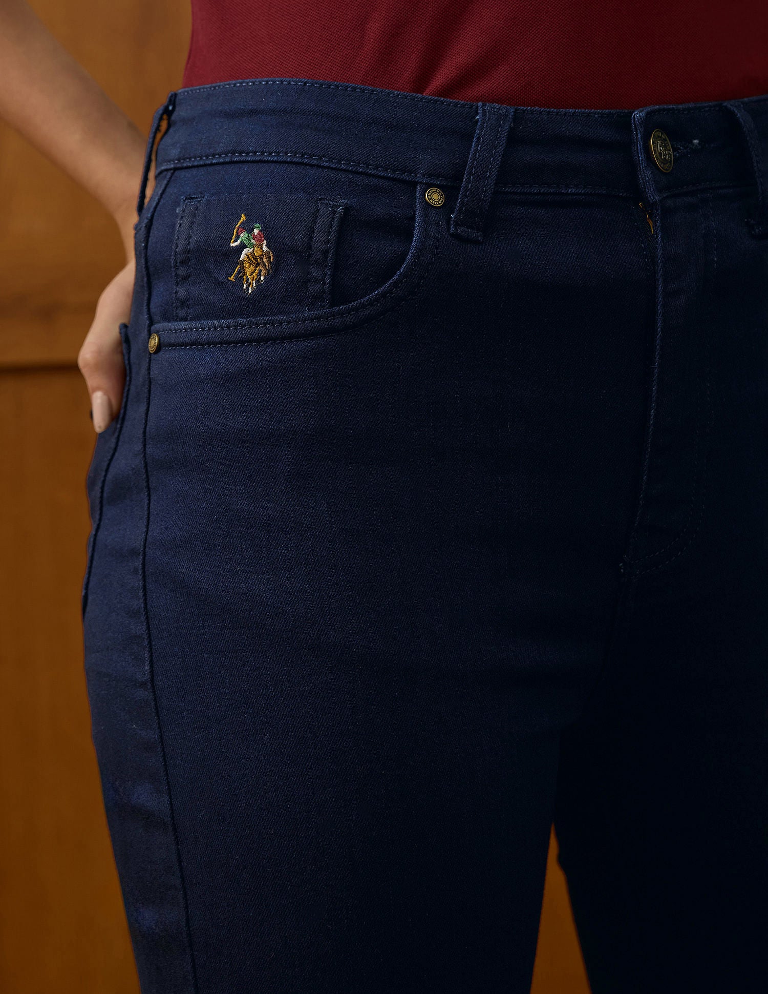 High Rise Flared Fit Jeans Raw Blue - U.S. Polo Assn. India | Large