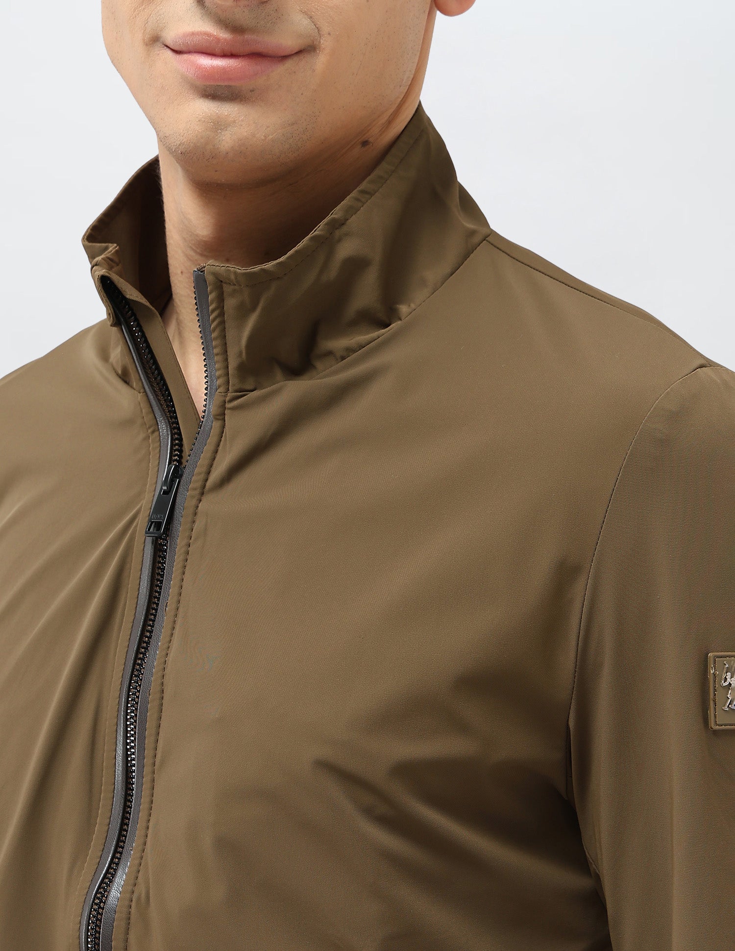 Solid Regular Fit Jacket Brown - U.S. POLO ASSN. | Large