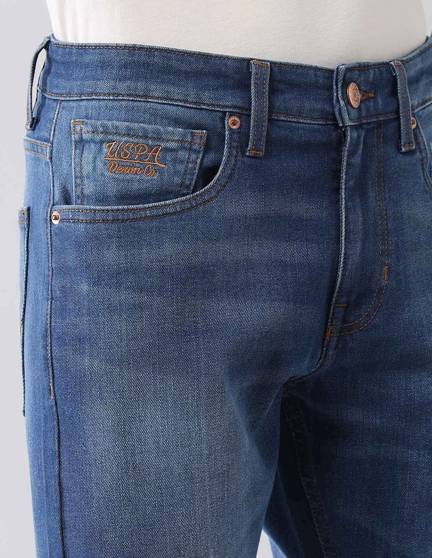 Henry Skinny Cropped Fit Blue Jeans Blue - U.S. POLO ASSN. | Large