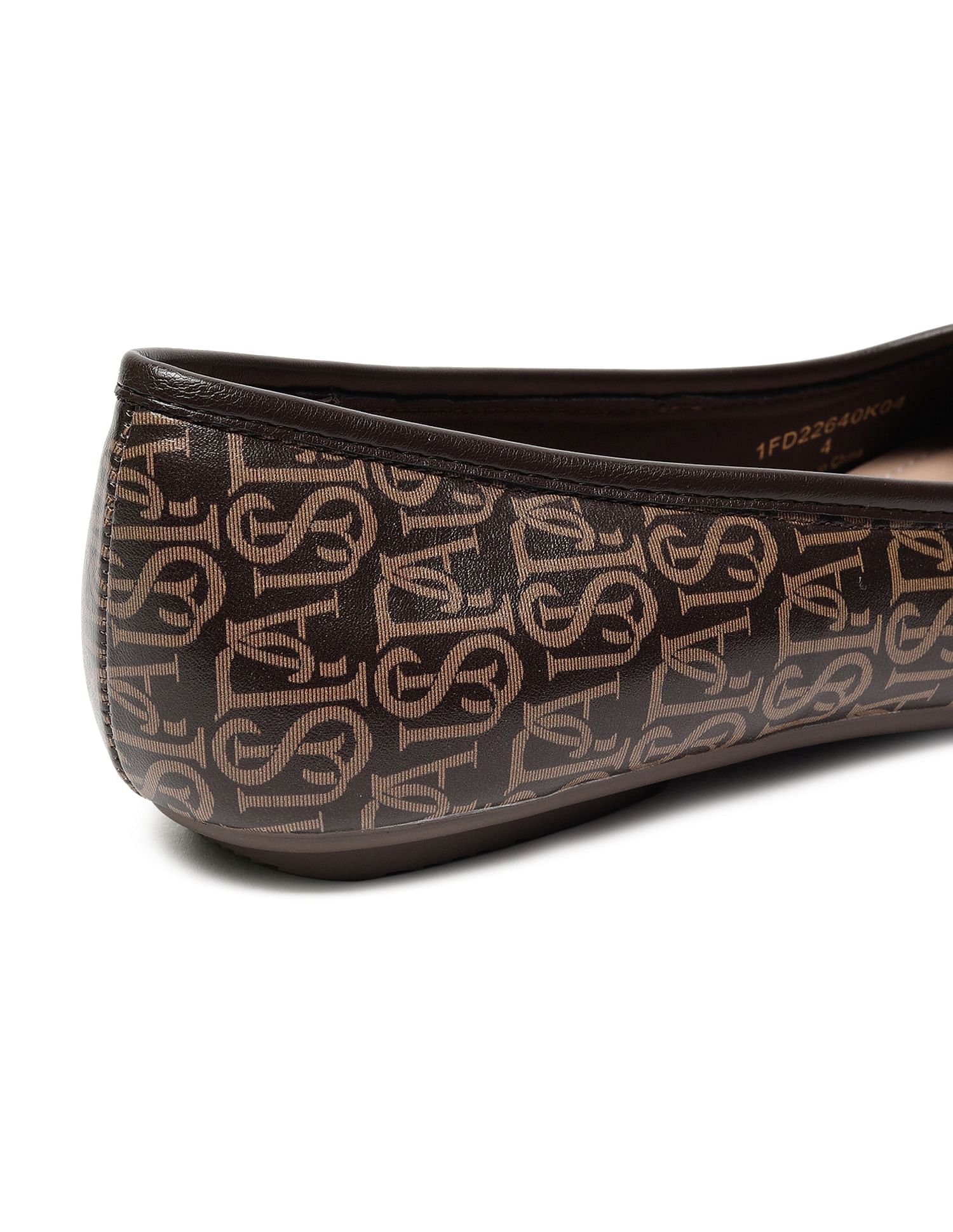 Alina 2.0 Brown Monogram Print Ballerinas Brown - U.S. Polo Assn. India | Large