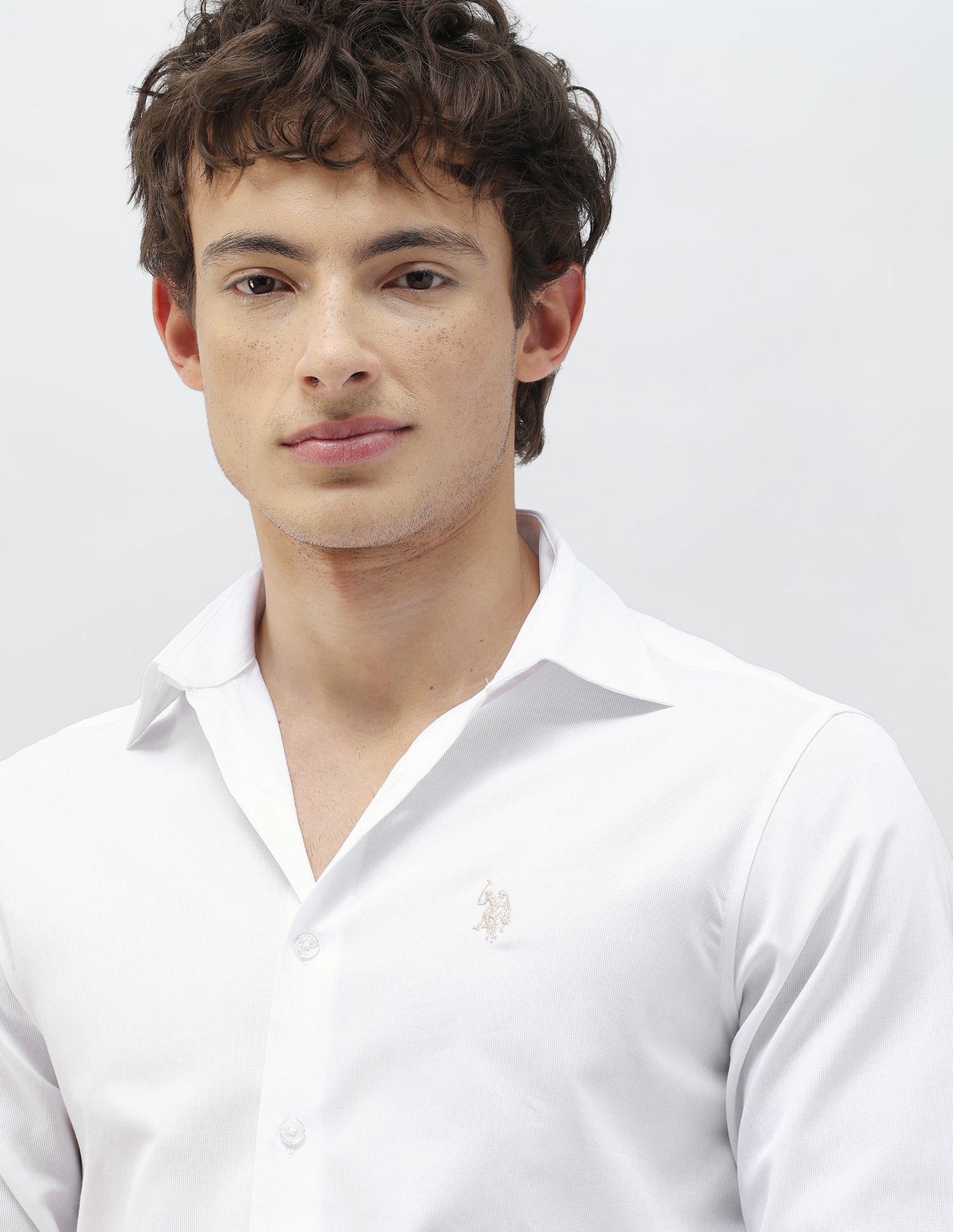 Premium Whites Tailored Fit Shirt White - U.S. Polo Assn. India | Large