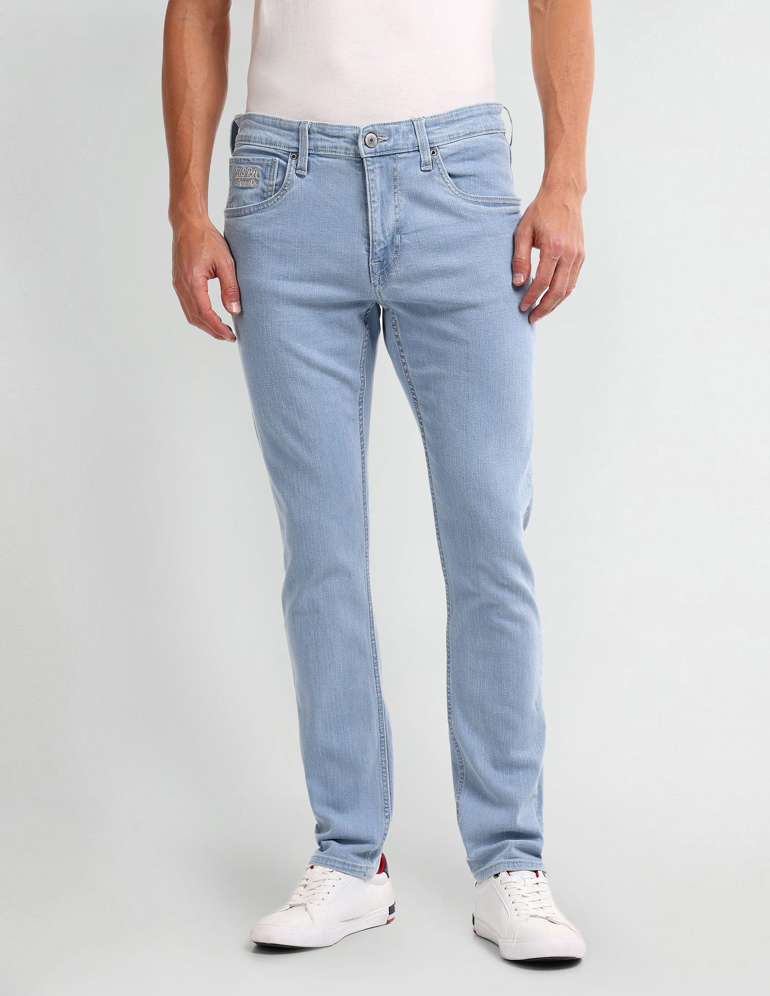 Brandon Slim Tapered Blue Jeans Blue - U.S. Polo Assn. India | Large