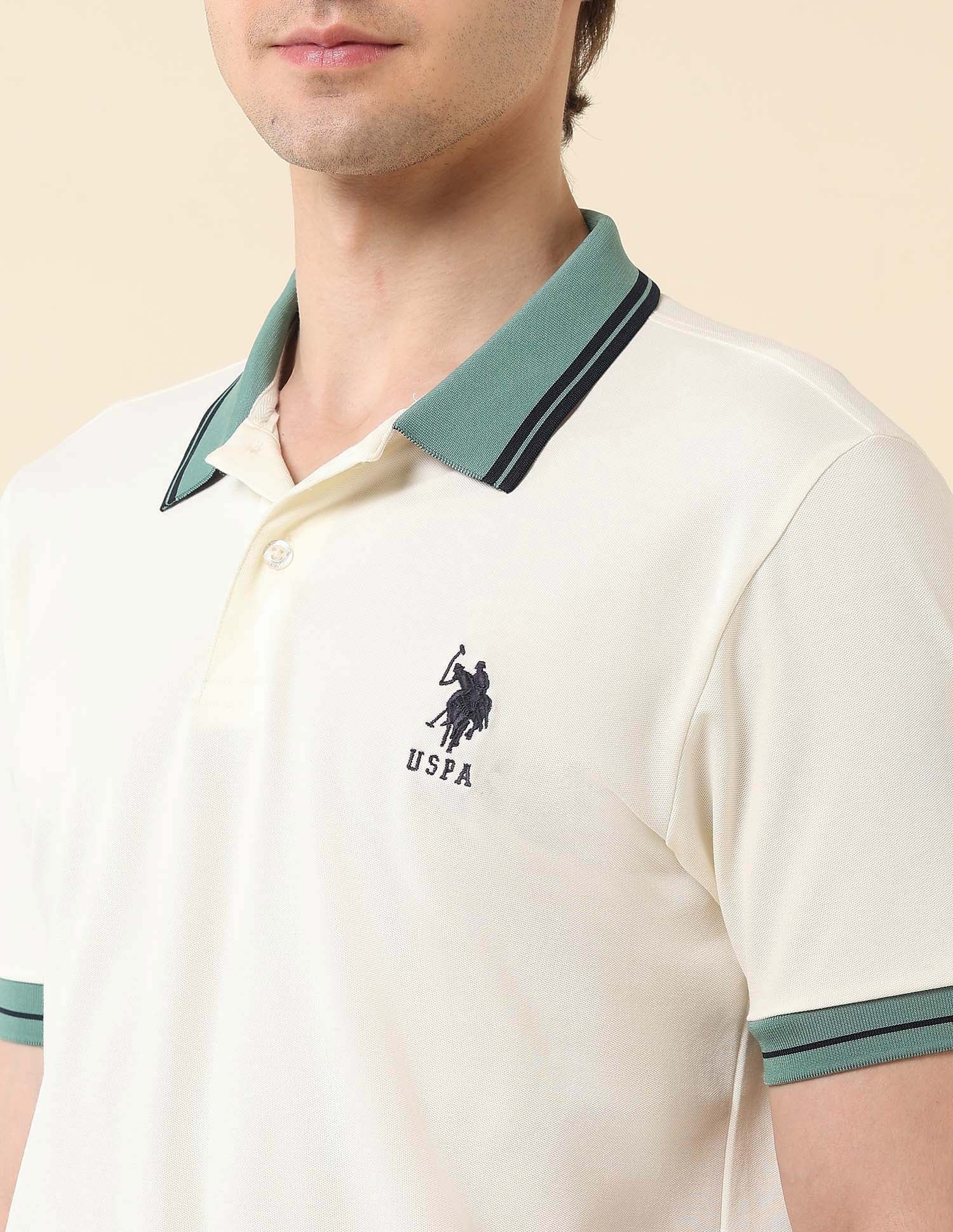 Slim Fit Classic Polo Shirt Beige - U.S. Polo Assn. India | Large