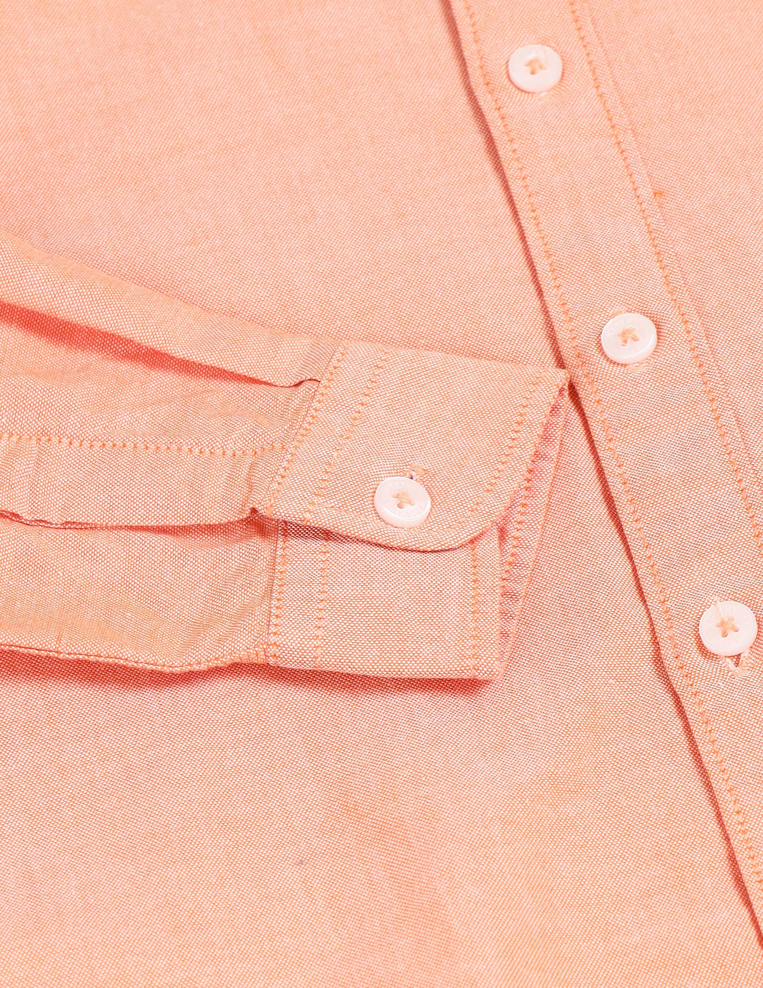 Dobby Regular Fit Solid Shirt Light Orange - U.S. POLO ASSN. | Large