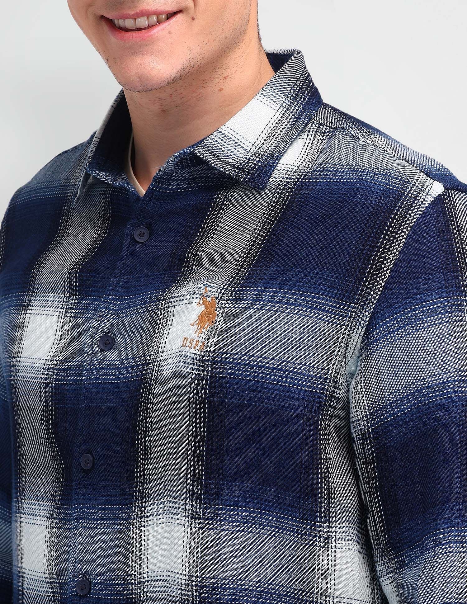 Slim Fit Pure Cotton Shirt Navy - U.S. POLO ASSN. | Large