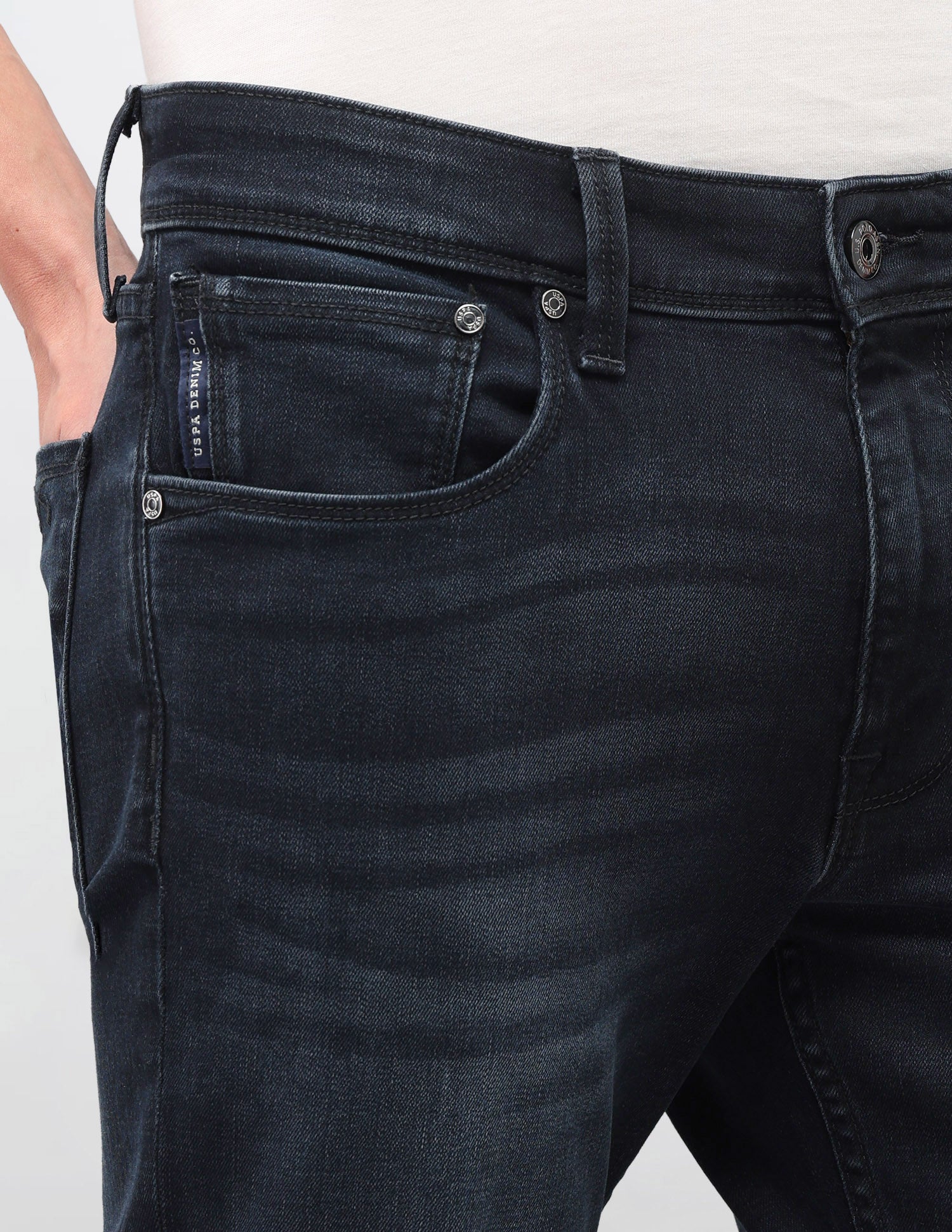 Brandon Slim-Tapered Fit Blue Jeans Dark Blue - U.S. Polo Assn. India | Large