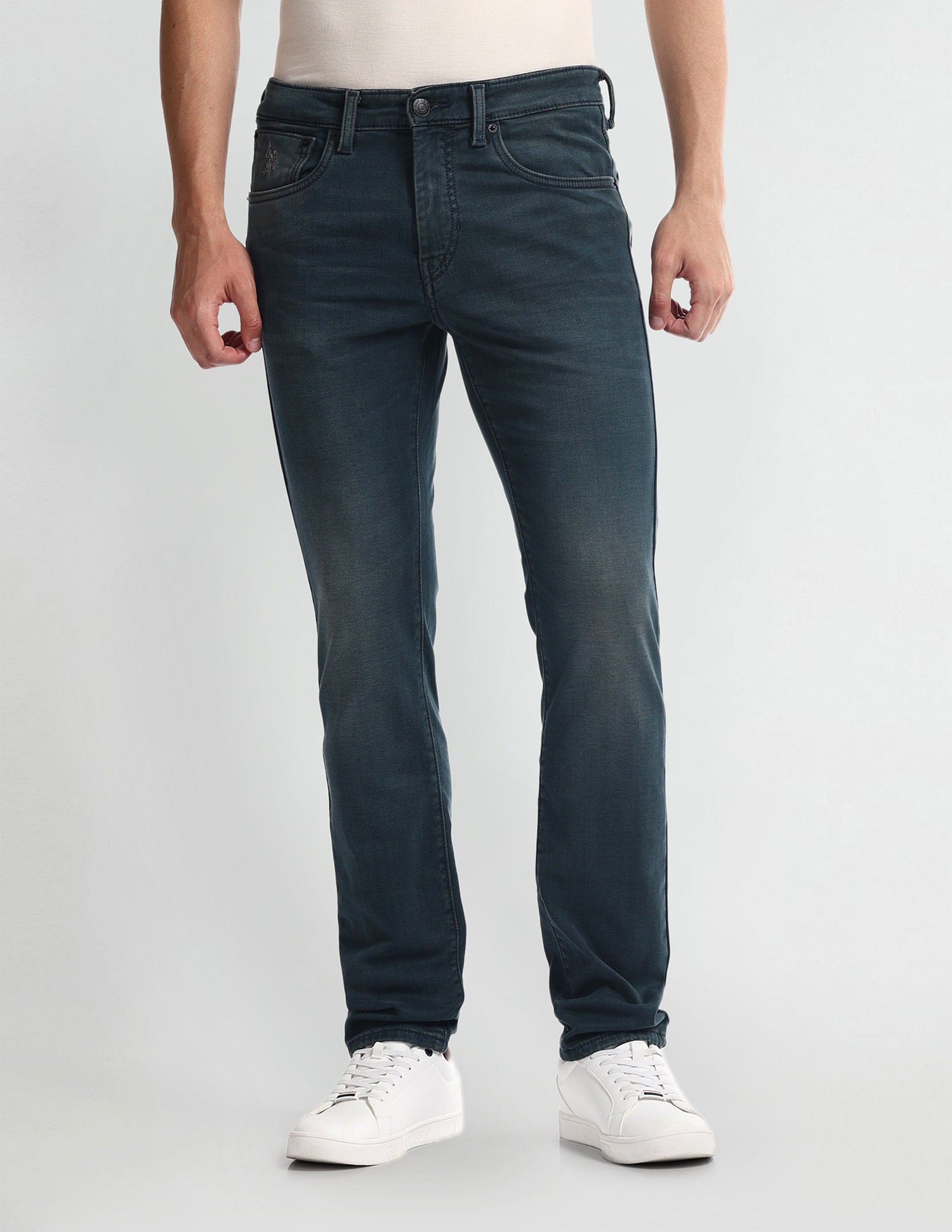 Regallo Skinny Fit Blue Jeans Blue - U.S. Polo Assn. India | Large