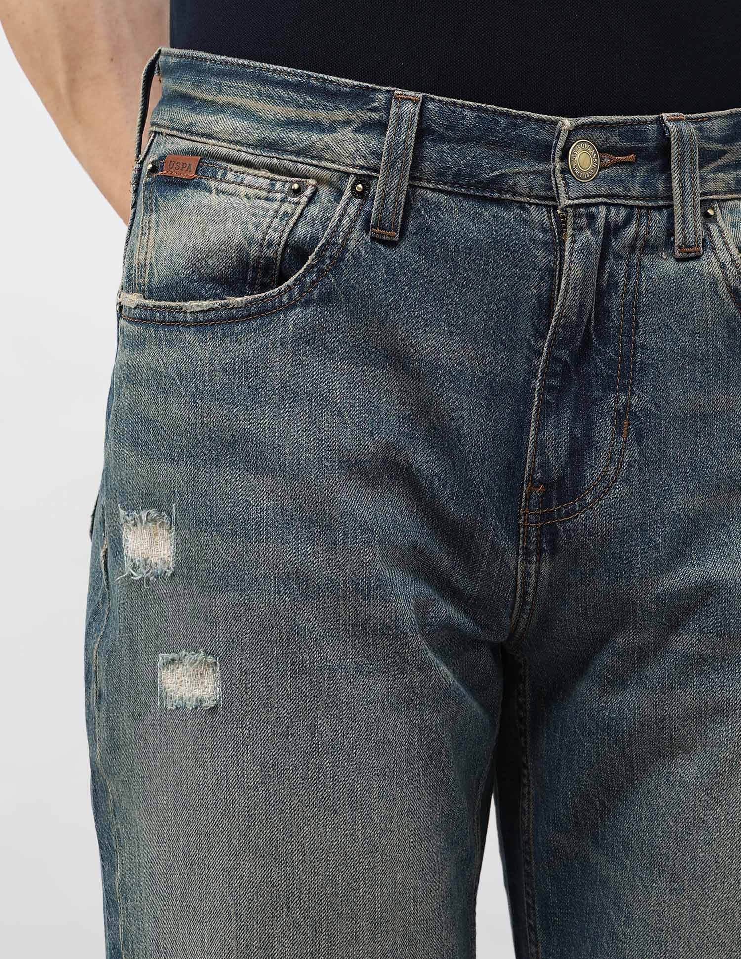 Shawn Relaxed Fit Blue Jeans Dark Blue - U.S. POLO ASSN. | Large