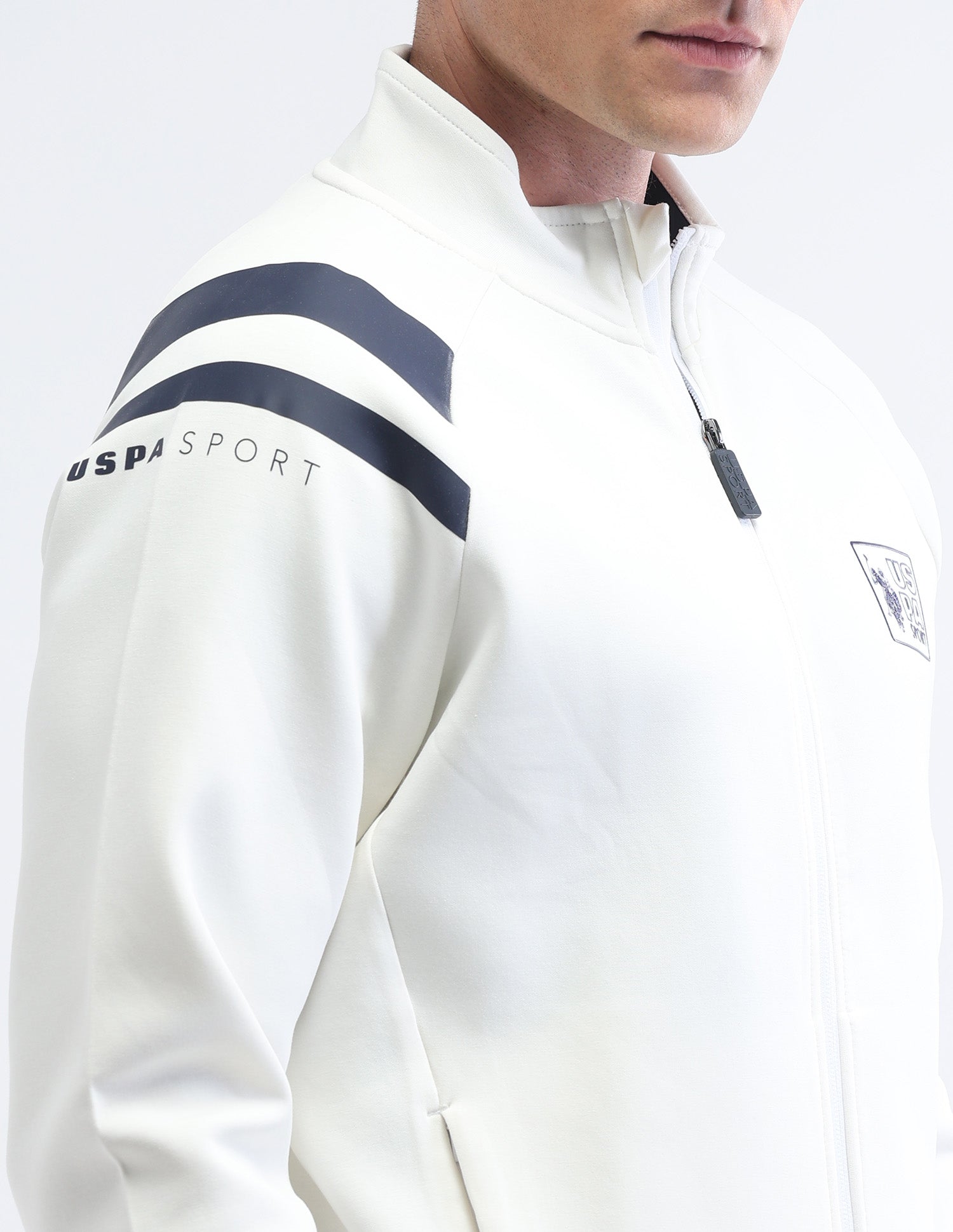 Solid Regular Fit Space Dust Sweatshirt White - U.S. POLO ASSN. | Large