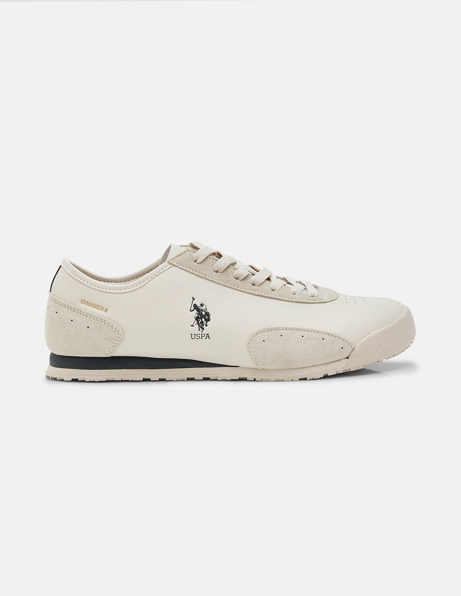 Round Toe Chukker 6 Suede Sneakers Beige - U.S. Polo Assn. India | Large