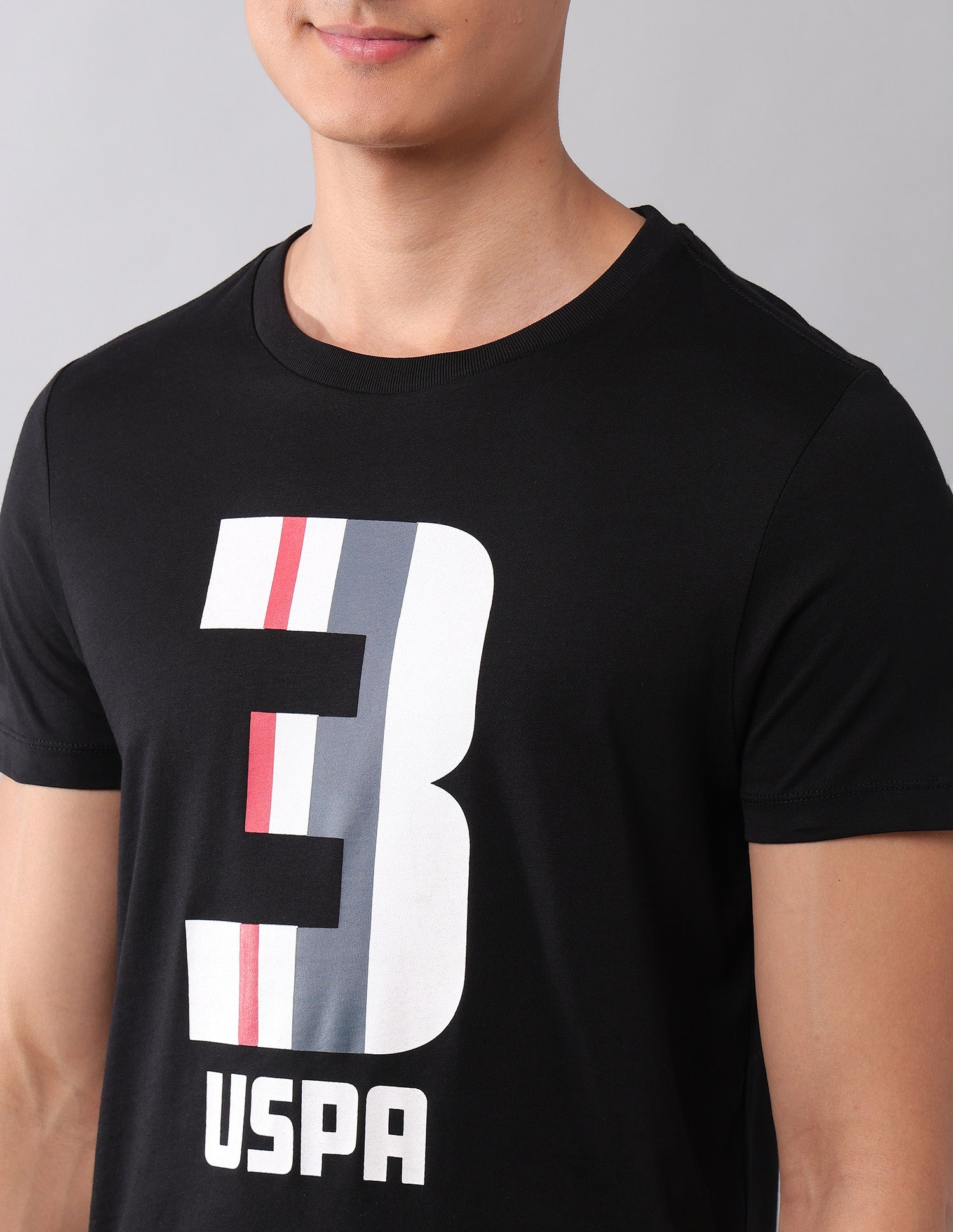 Brand Printed Muscle Fit T-Shirt Black - U.S. POLO ASSN. | Large