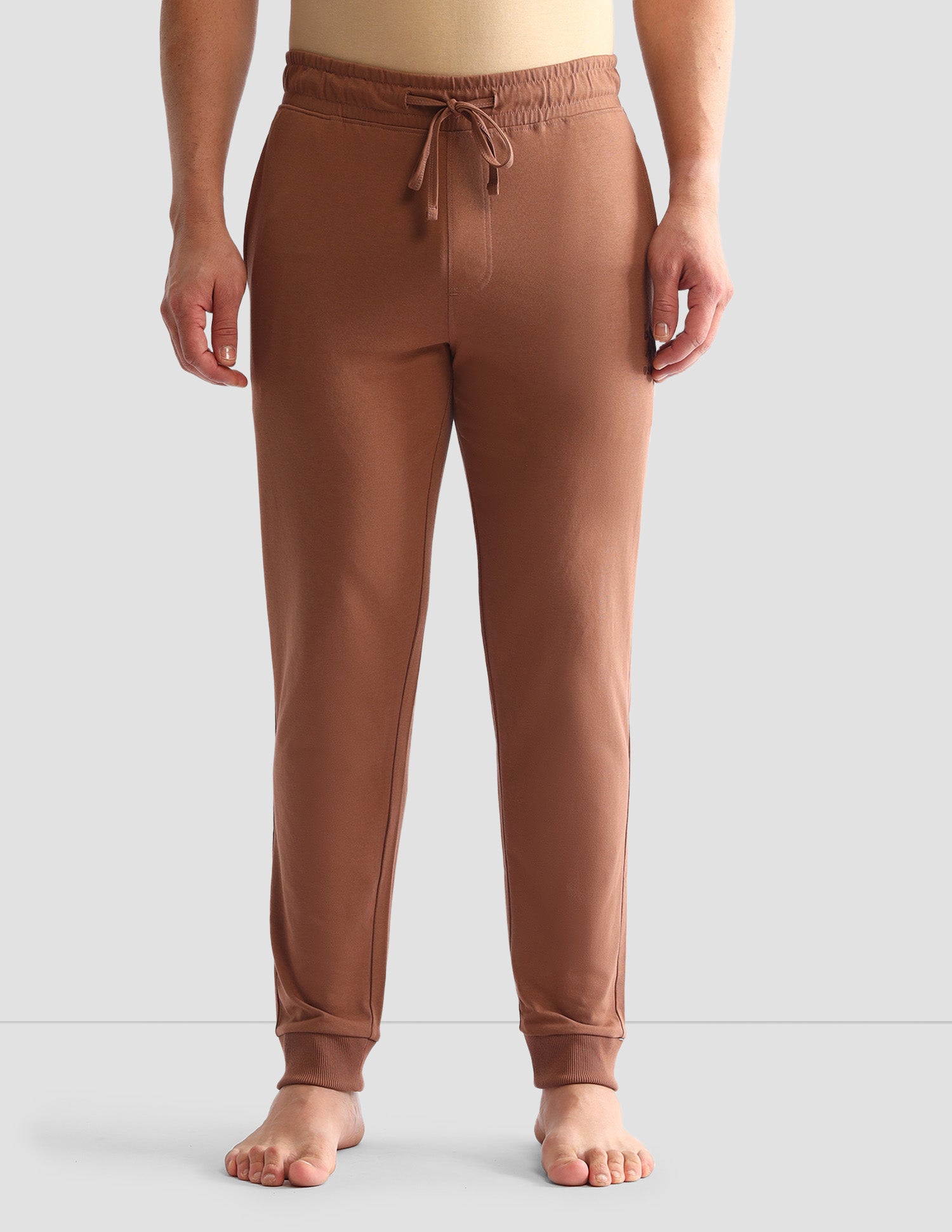 Drawstring Waist Mid-Rise Solid OJ007 Joggers Raw Umber - U.S. POLO ASSN. | Large