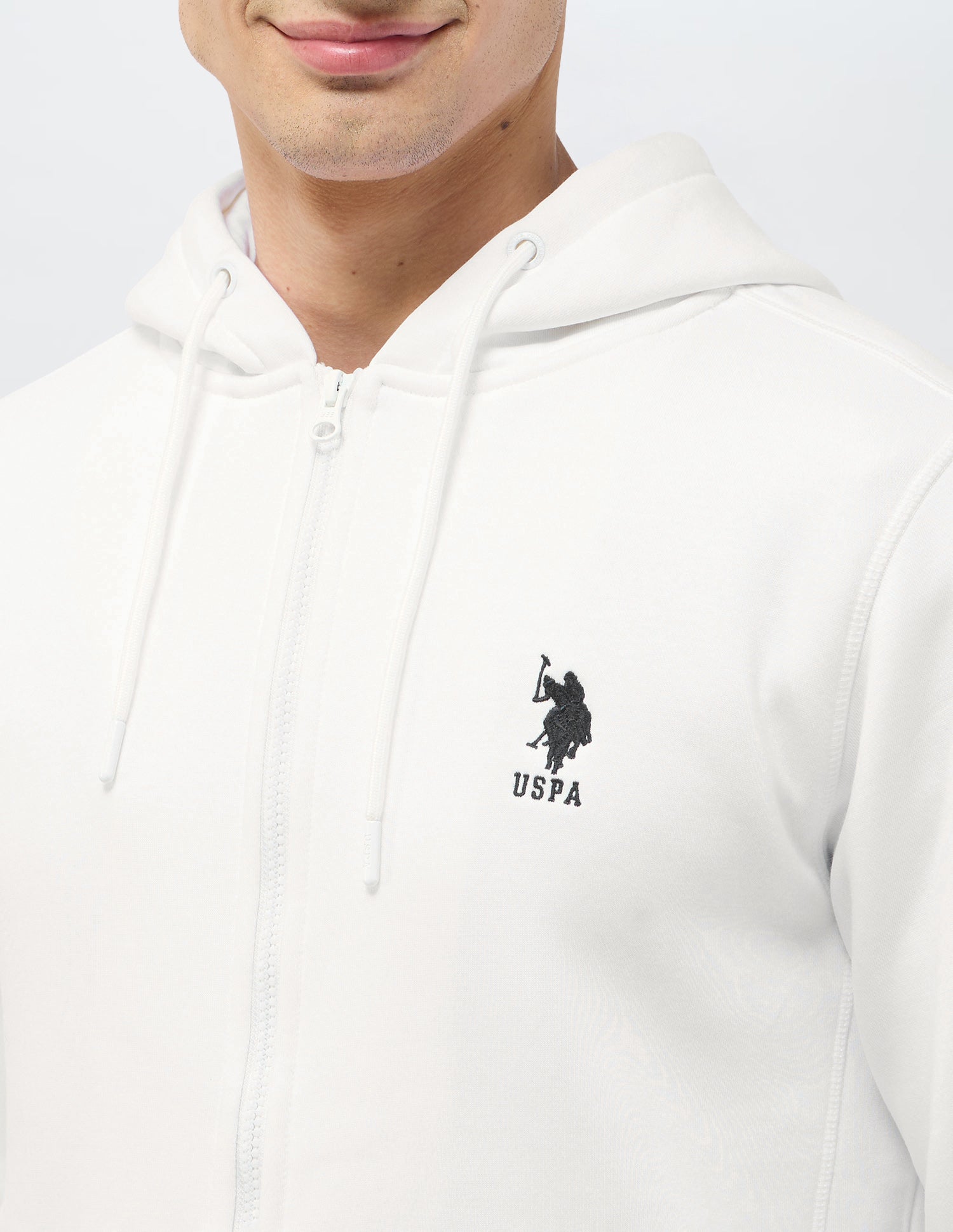 Solid Regular Fit Sweatshirt White - U.S. POLO ASSN. | Large