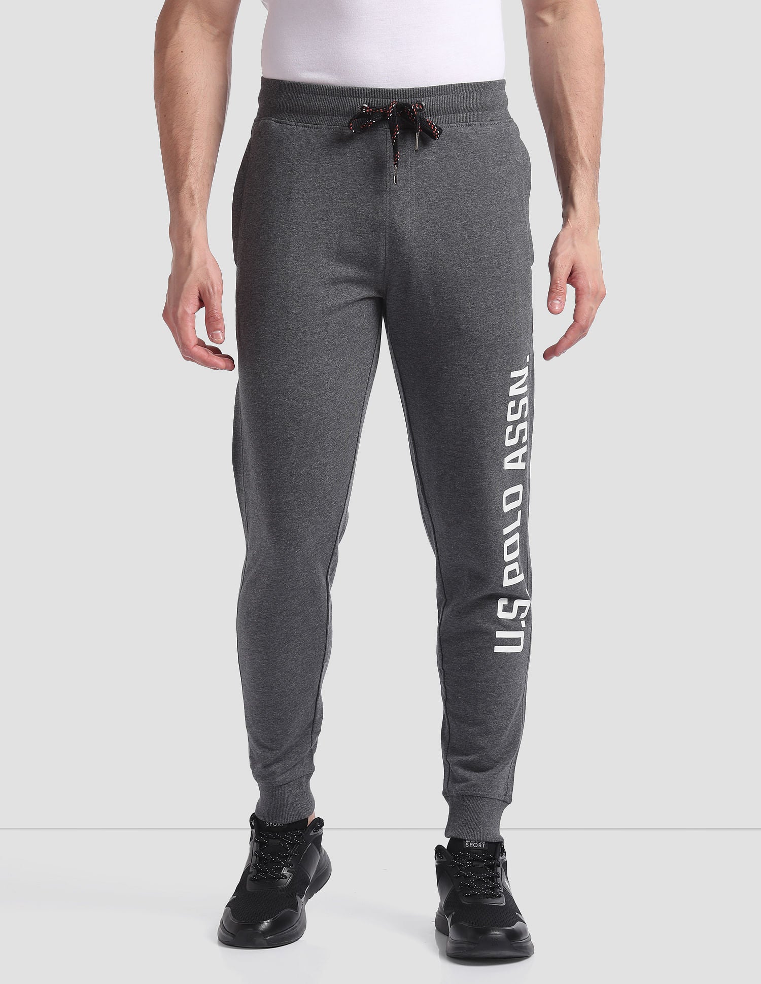 Comfort Fit Solid I675 Joggers - Pack Of 1 Dark Grey - U.S. POLO ASSN. | Large