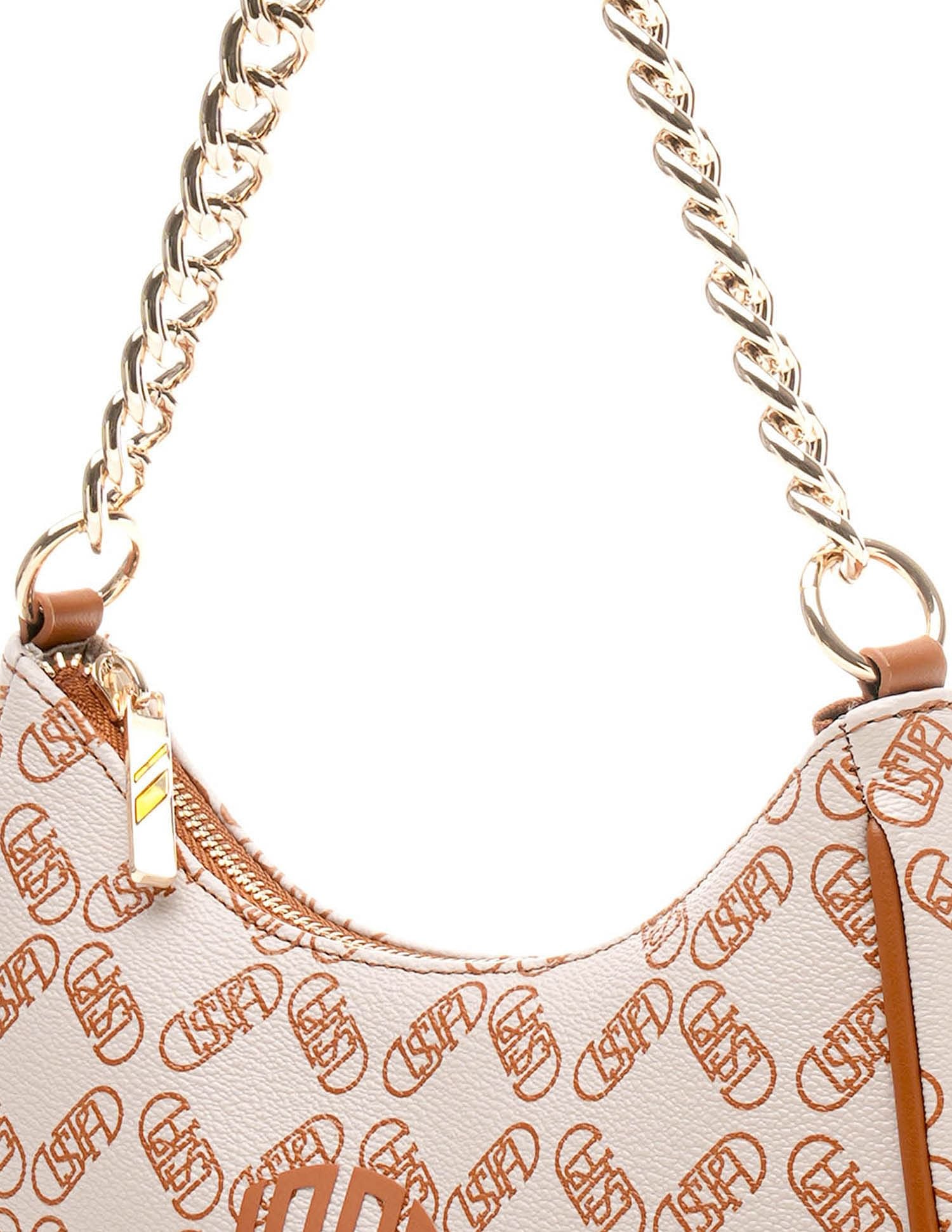 Cathay Monogram Shoulder Bag Off White - U.S. POLO ASSN. | Large