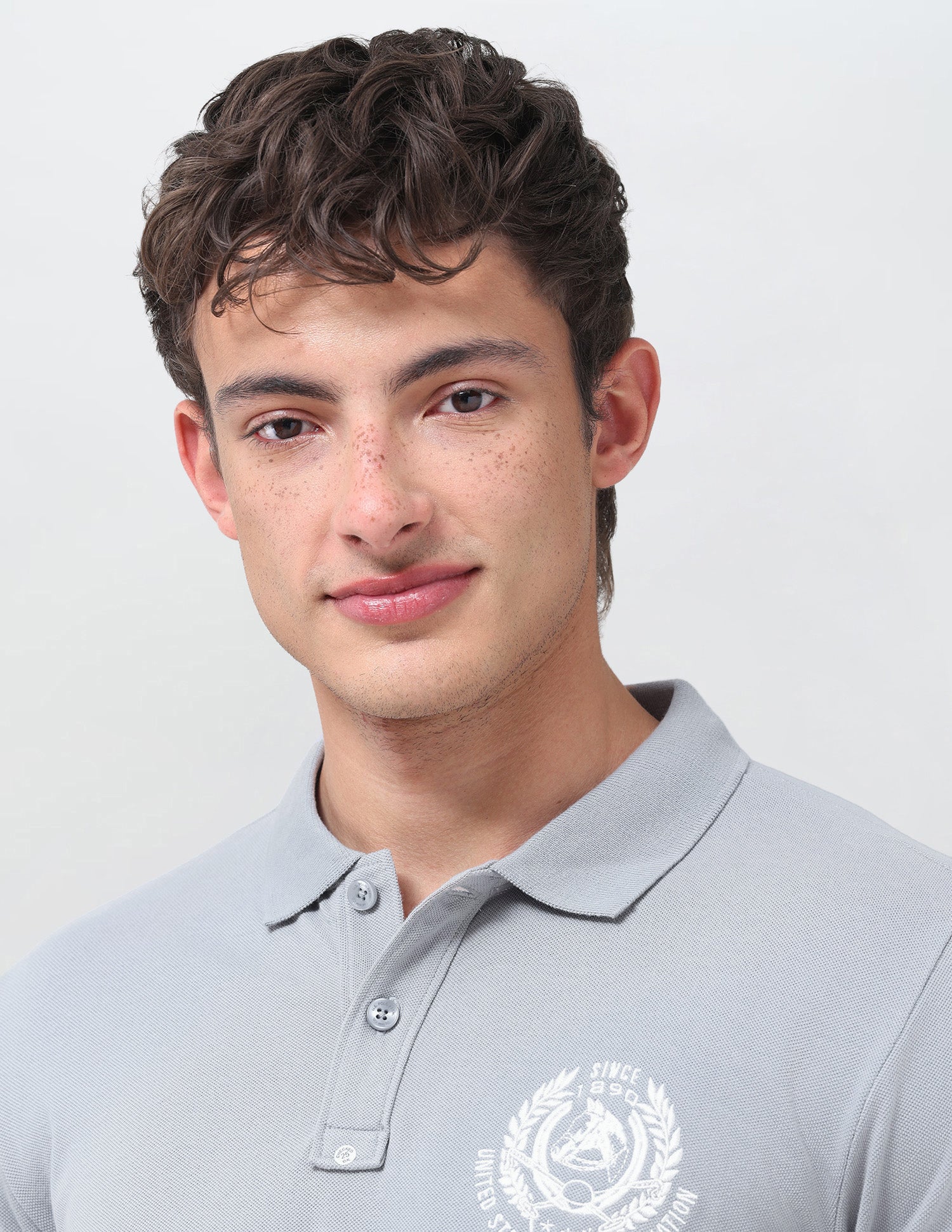 Solid Slim Fit Polo Shirt Grey - U.S. Polo Assn. India | Large