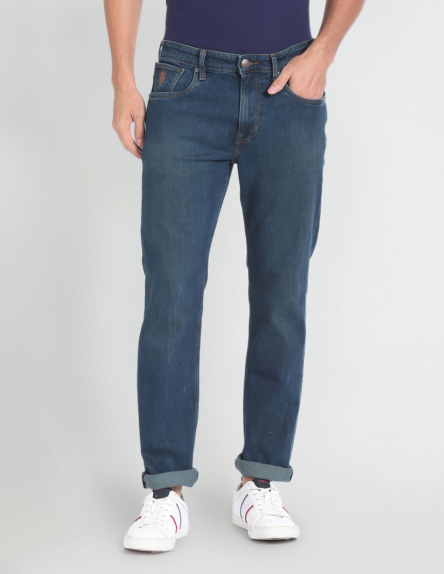 Harold Slim Straight Fit Blue Jeans – U.S. Polo Assn. India