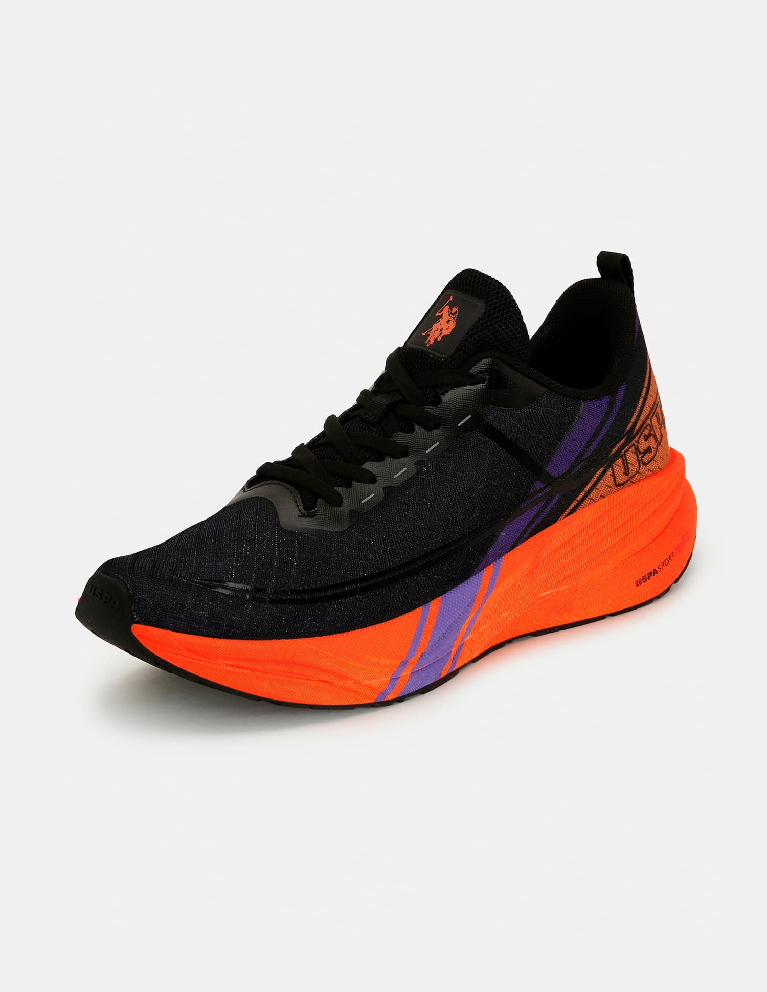 Men Erwin USPA Sport Runpro Running Shoes Black - U.S. Polo Assn. India | Large