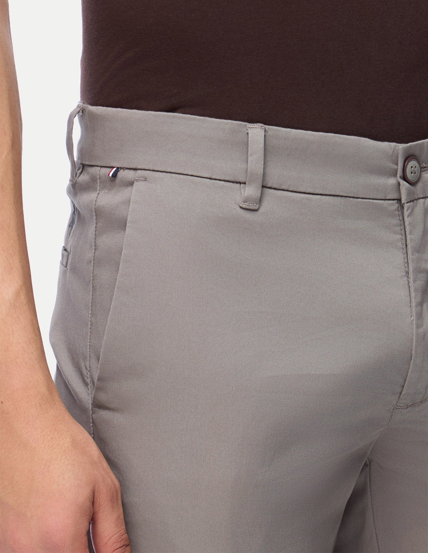 Austin Trim Regular Fit Twill Trousers Taupe Grey - U.S. Polo Assn. India | Large