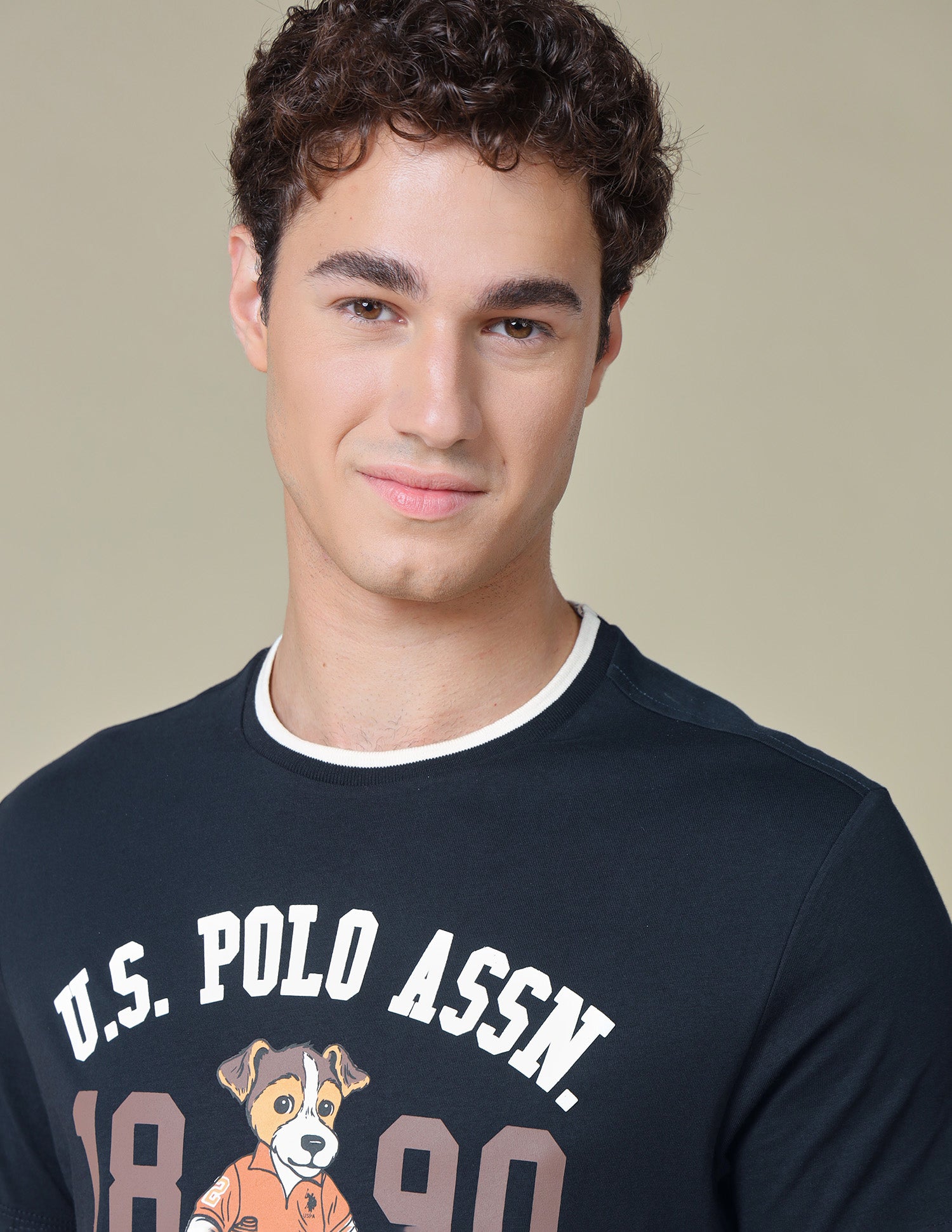 Graphic Brand Printed Slim Fit T-Shirt Navy - U.S. Polo Assn. India | Large