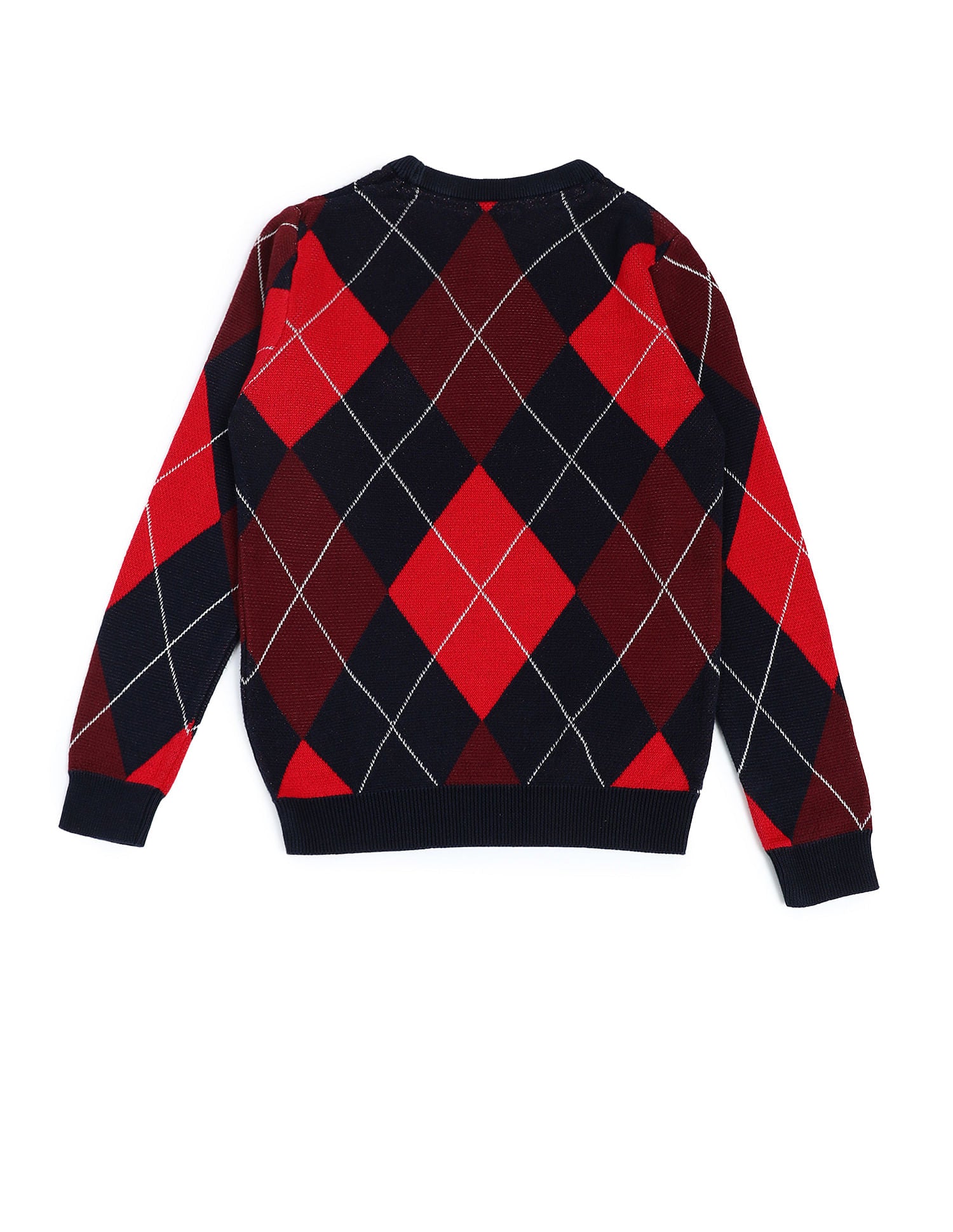 Boys Argyle Cotton Sweater – Polo India