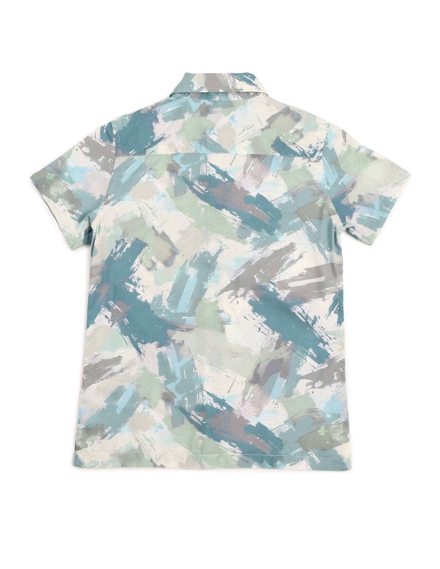 Boys Regular Fit Abstract Printed Shirt Green - U.S. POLO ASSN. | Large