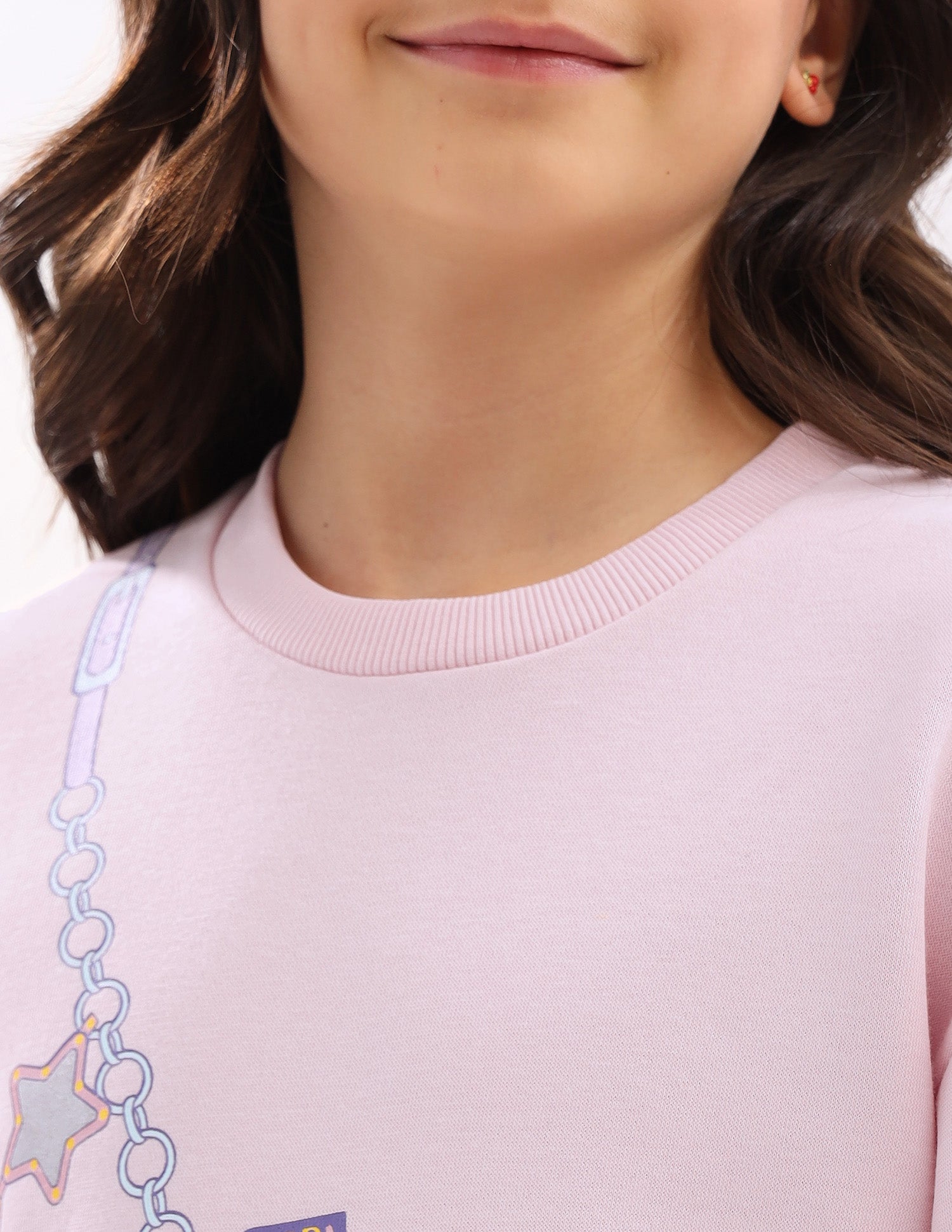 Graphic Printed Regular Fit Sweatshirt Light Pink - U.S. POLO ASSN. | Large