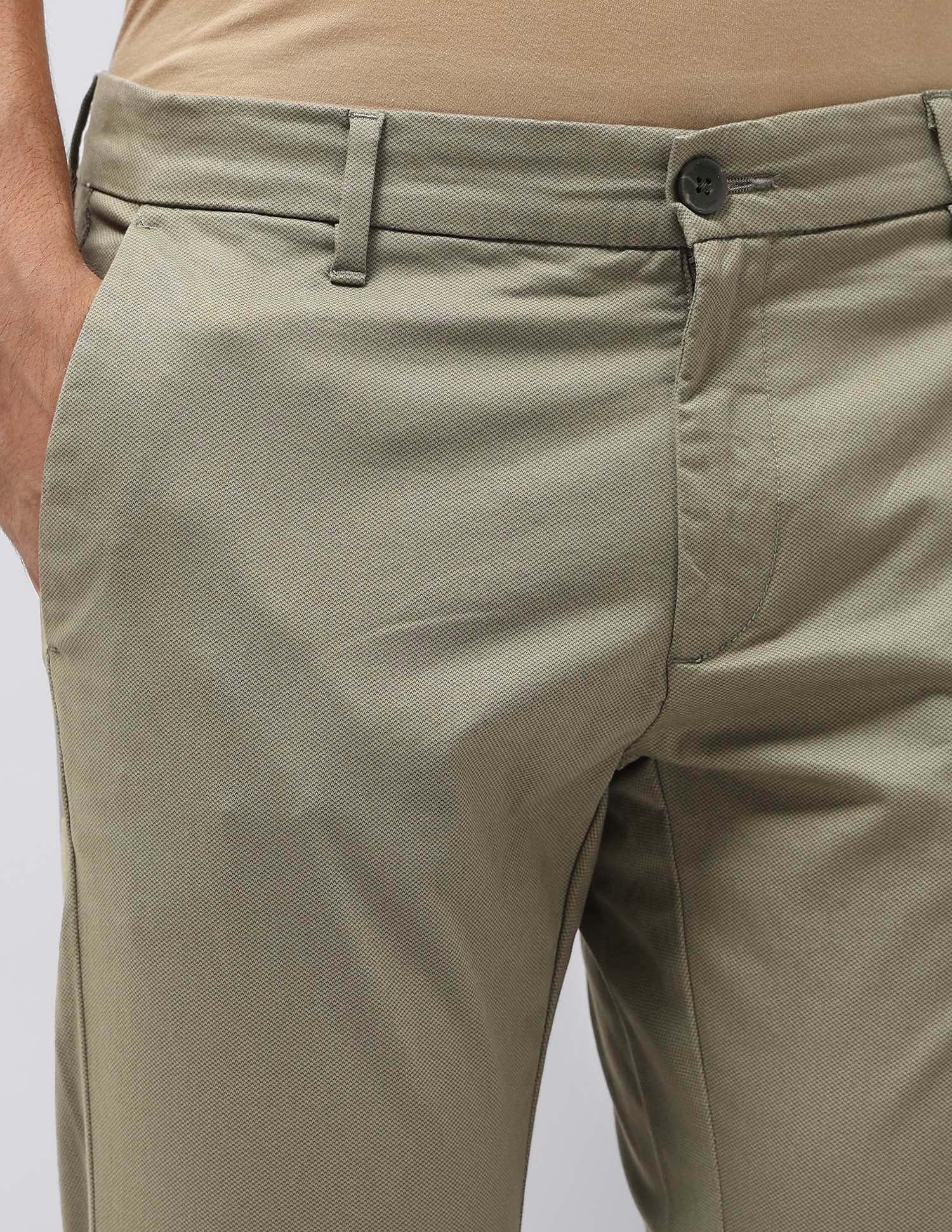 Austin Slim Fit Satin Trousers Sage - U.S. POLO ASSN. | Large