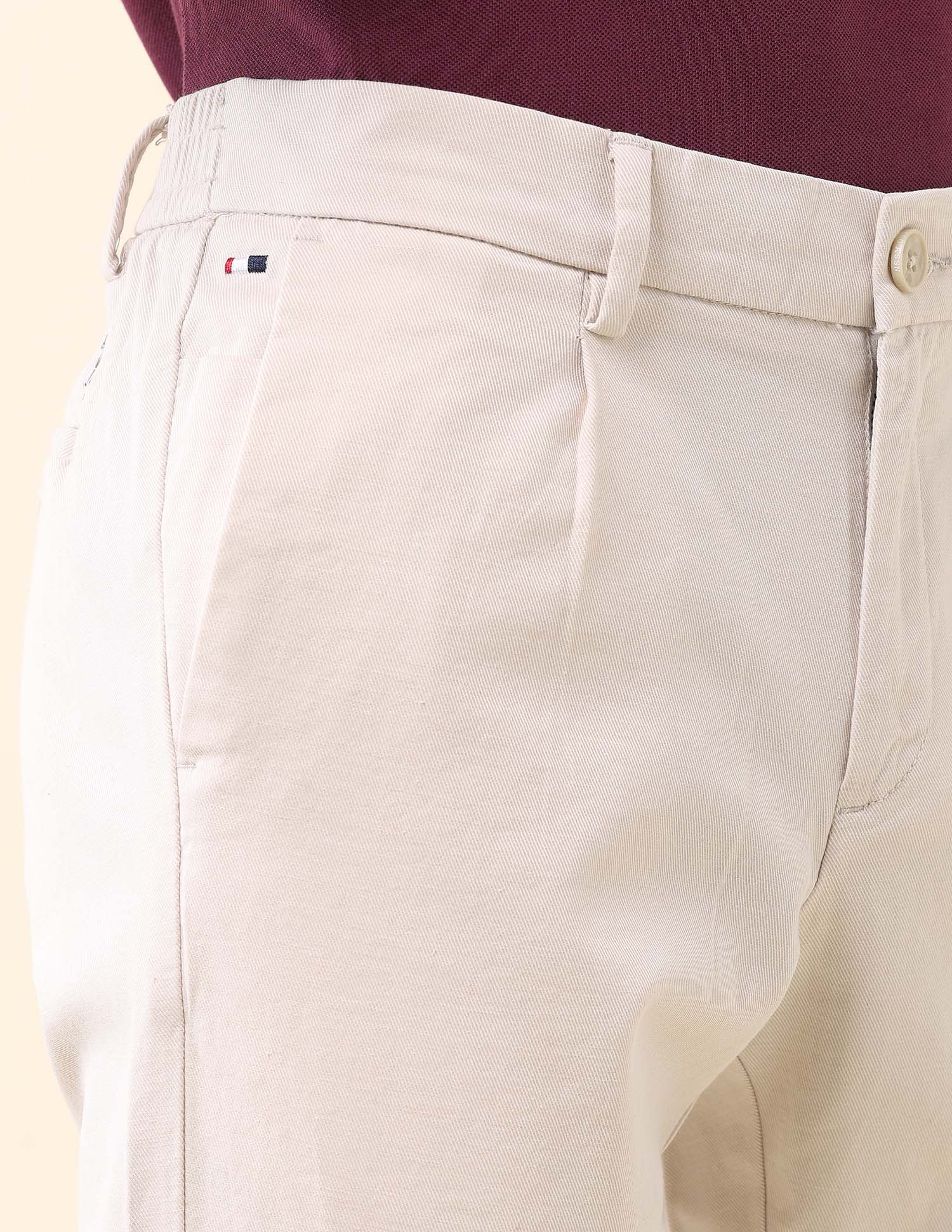 Mid Rise Denver Slim Fit Trousers Beige - U.S. Polo Assn. India | Large