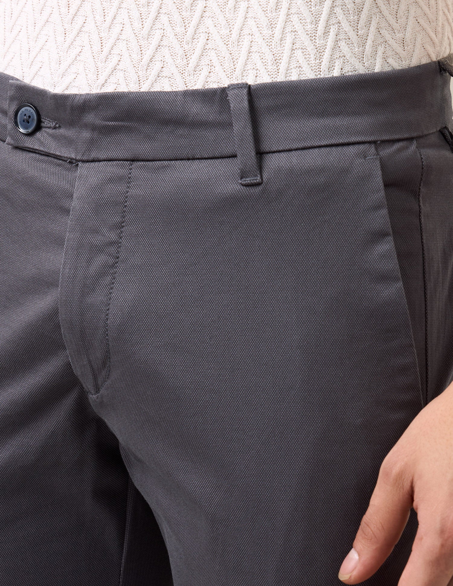 Austin Slim Fit Satin Trousers Purple Grey - U.S. Polo Assn. India | Large