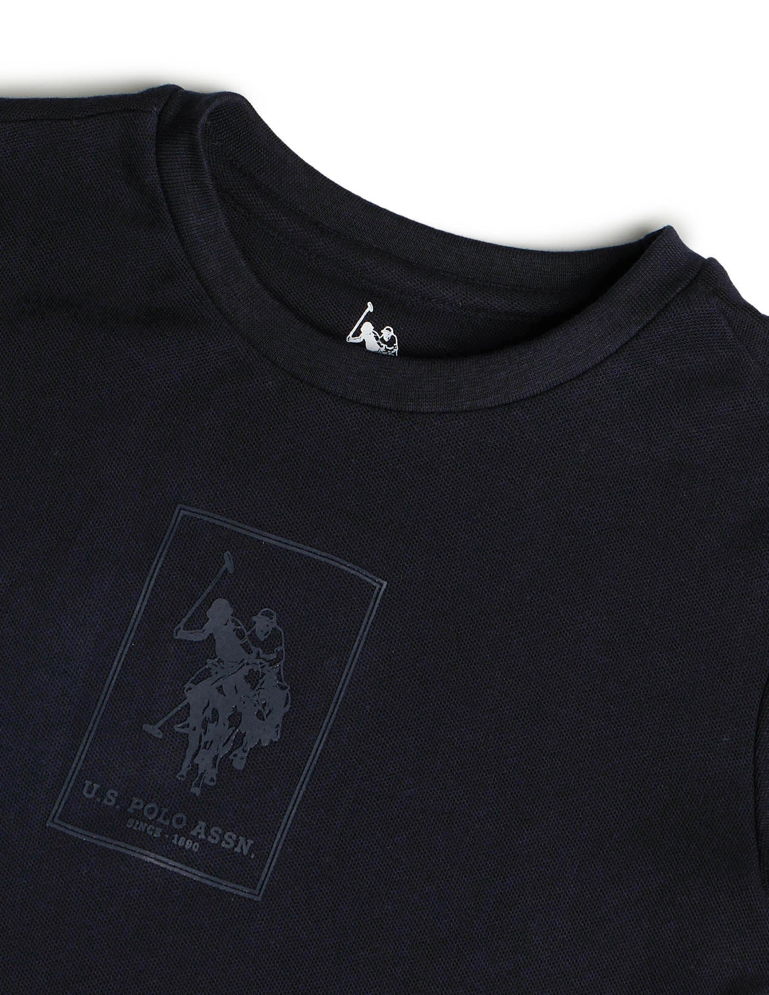 Boys Brand Printed Regular Fit T-Shirt Navy - U.S. POLO ASSN. | Large