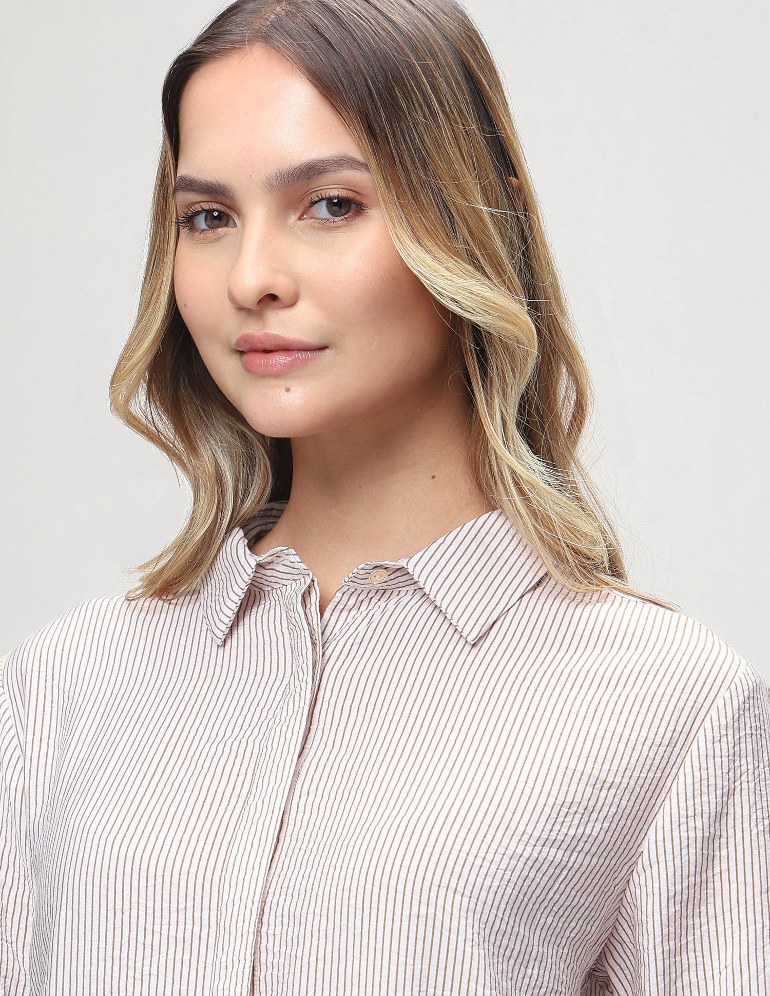 Vertical Striped Regular Fit Shirt Olive - U.S. Polo Assn. India | Large