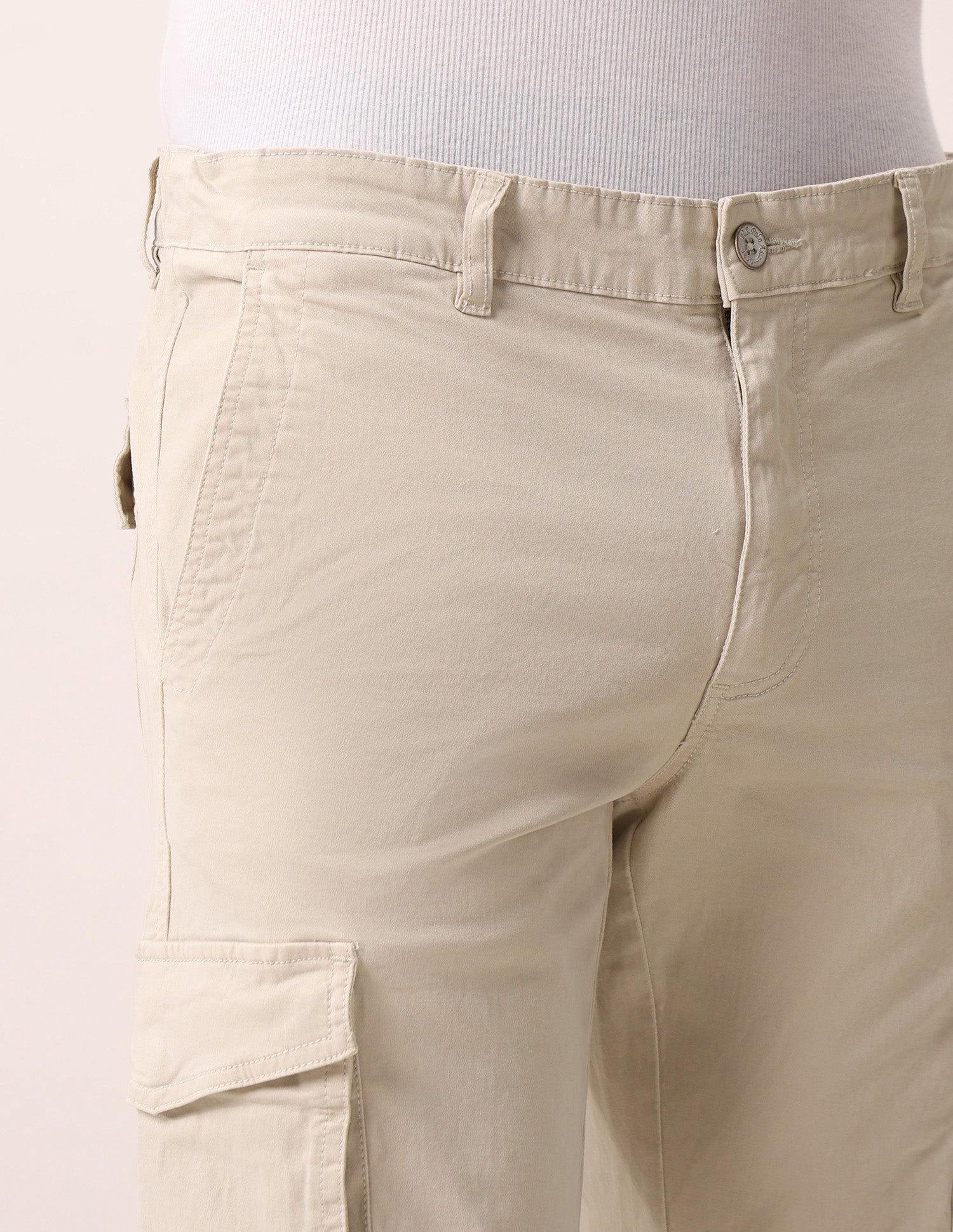 Twill Straight Fit Cargos Stone - U.S. Polo Assn. India | Large