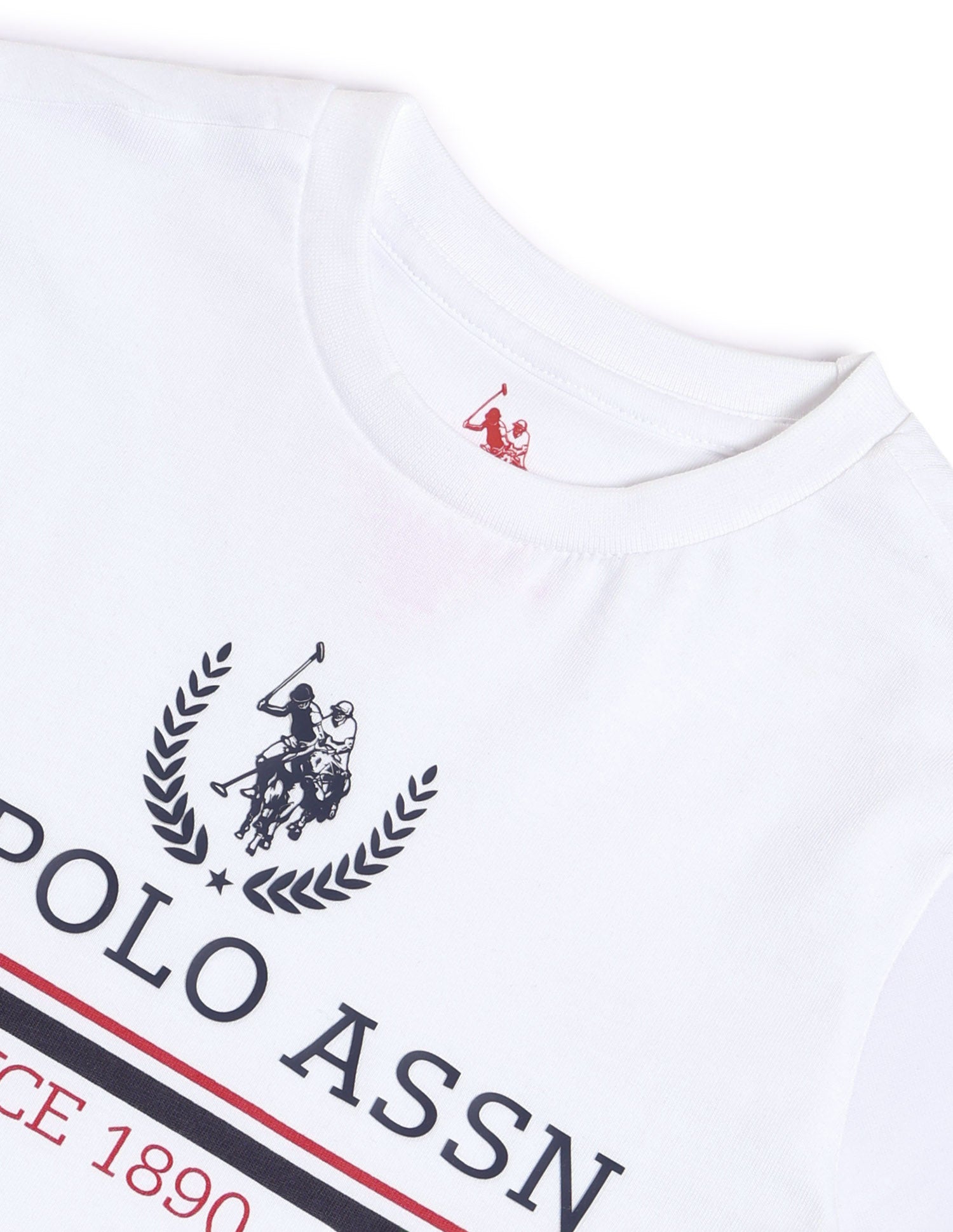 Boys Brand Printed Regular Fit T-Shirt White - U.S. POLO ASSN. | Large