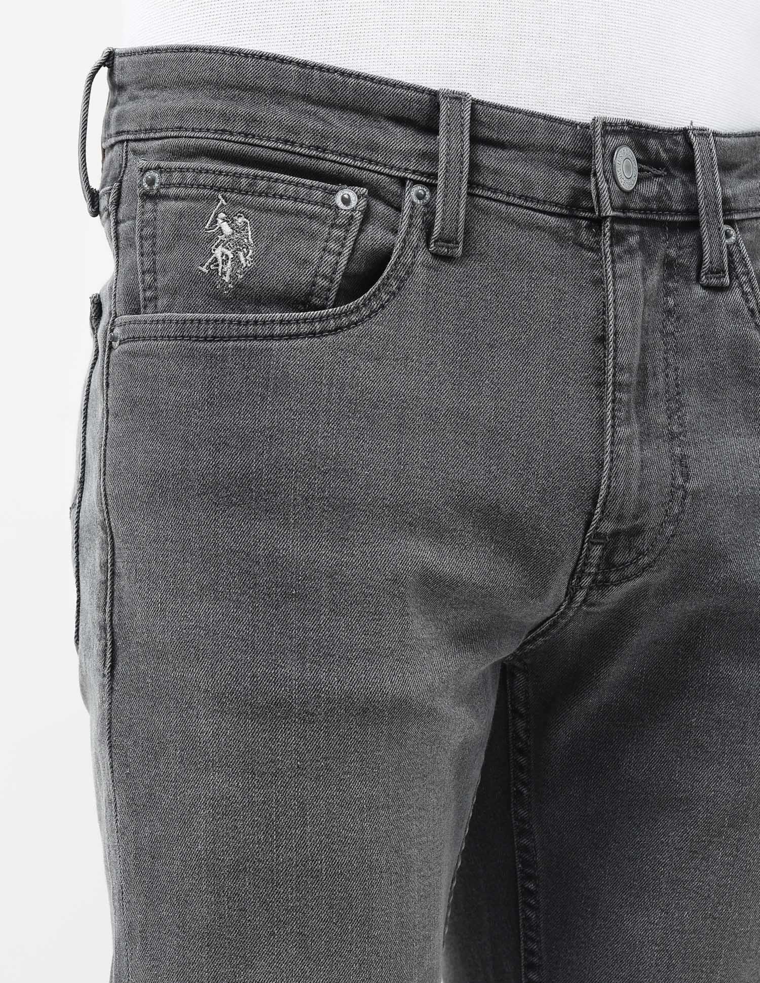 Regallo Skinny Fit Black Jeans Black - U.S. POLO ASSN. | Large