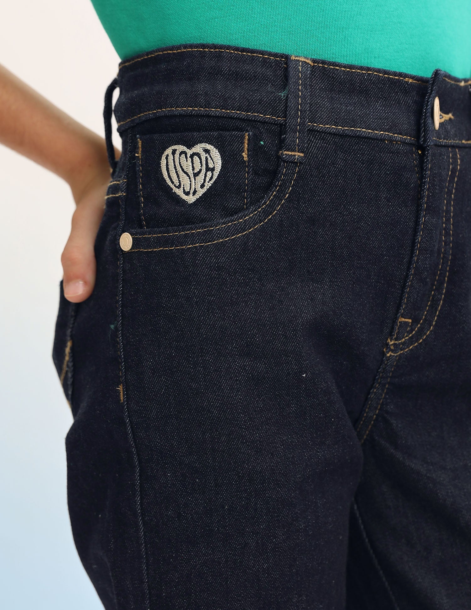 Girls Bootcut Fit Blue Jeans Blue - U.S. POLO ASSN. | Large