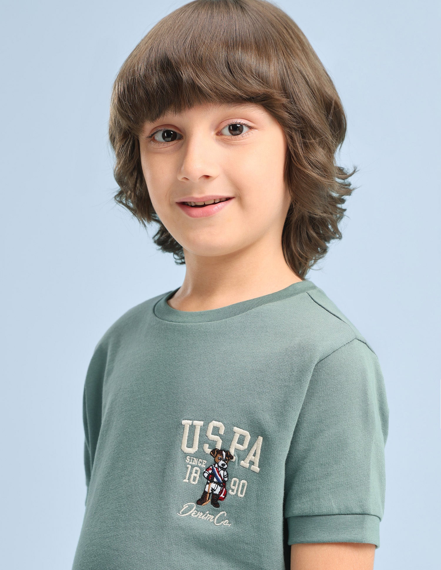Solid Regular Fit T-Shirt Green - U.S. Polo Assn. India | Large