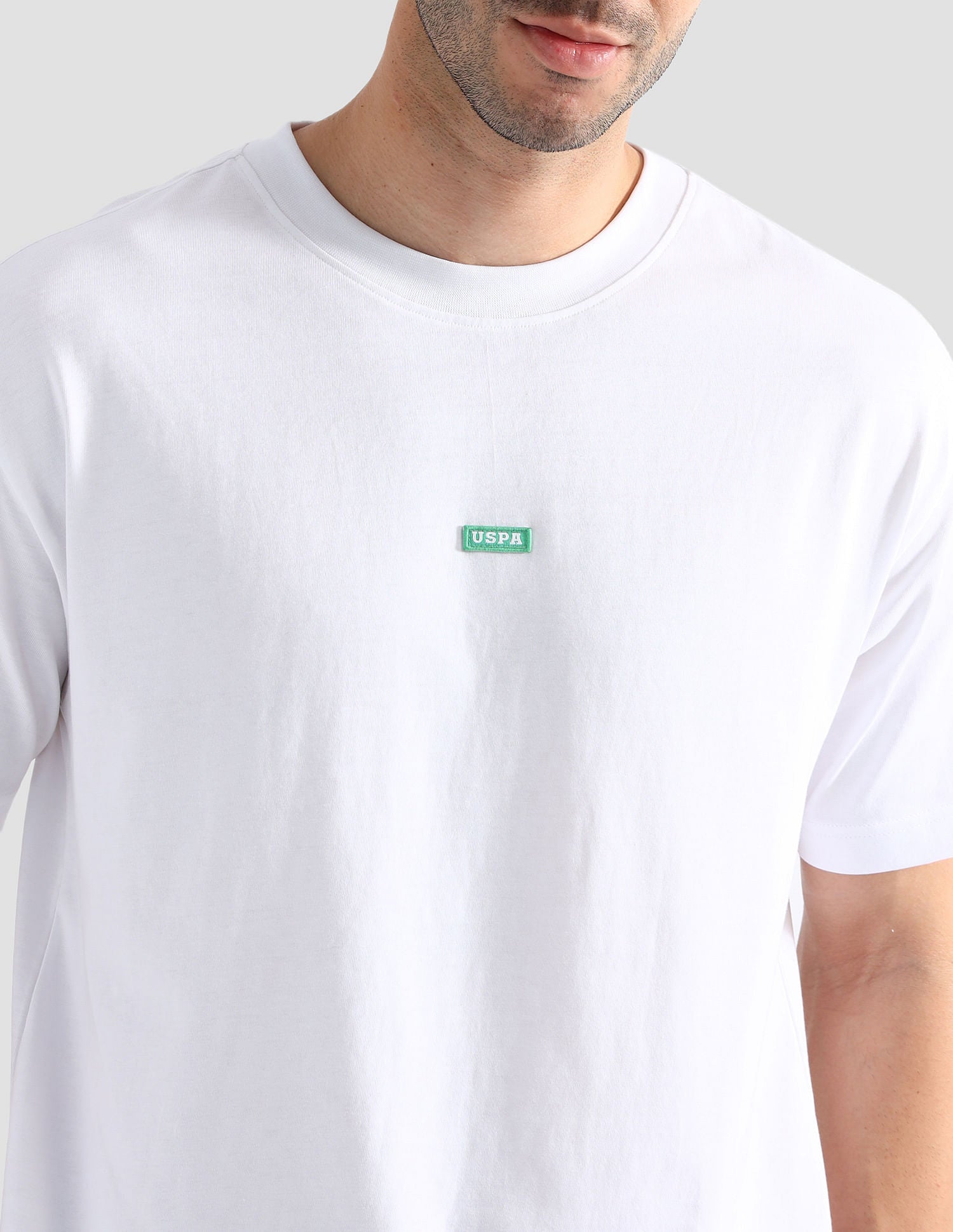 Pure Cotton Oversized OEE04 Lounge T-Shirt White - U.S. POLO ASSN. | Large