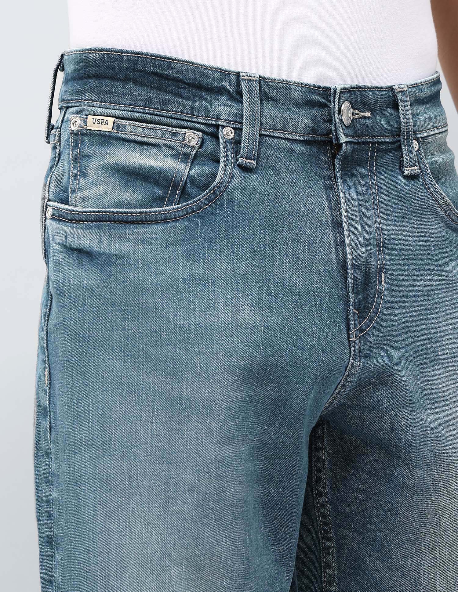 Shawn Relaxed Fit Blue Jeans Light Blue - U.S. POLO ASSN. | Large