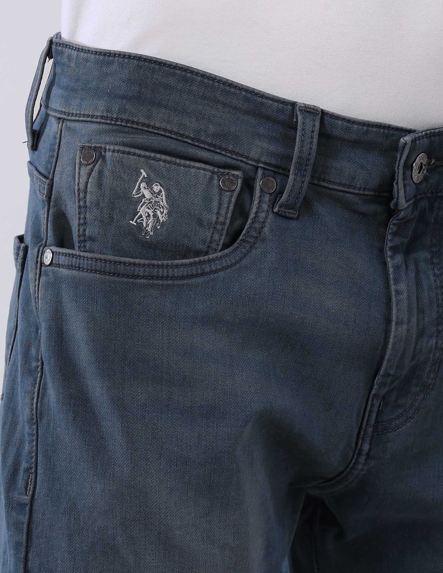 Henry Tapered Fit Blue Super Stretch Jeans Dark Wash - U.S. Polo Assn. India | Large